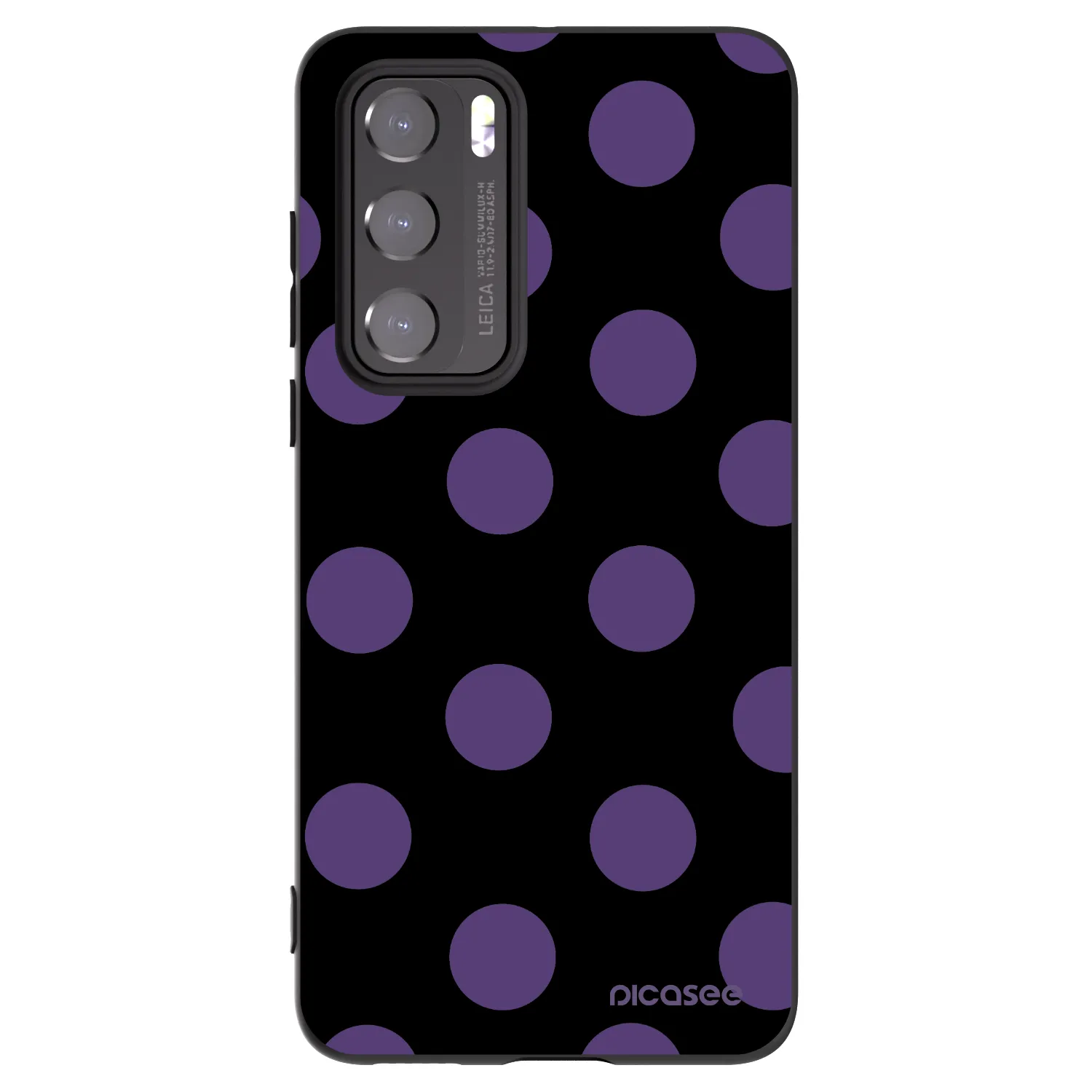 Picasee silikonowe czarne etui na Huawei P40 - Big flickers
