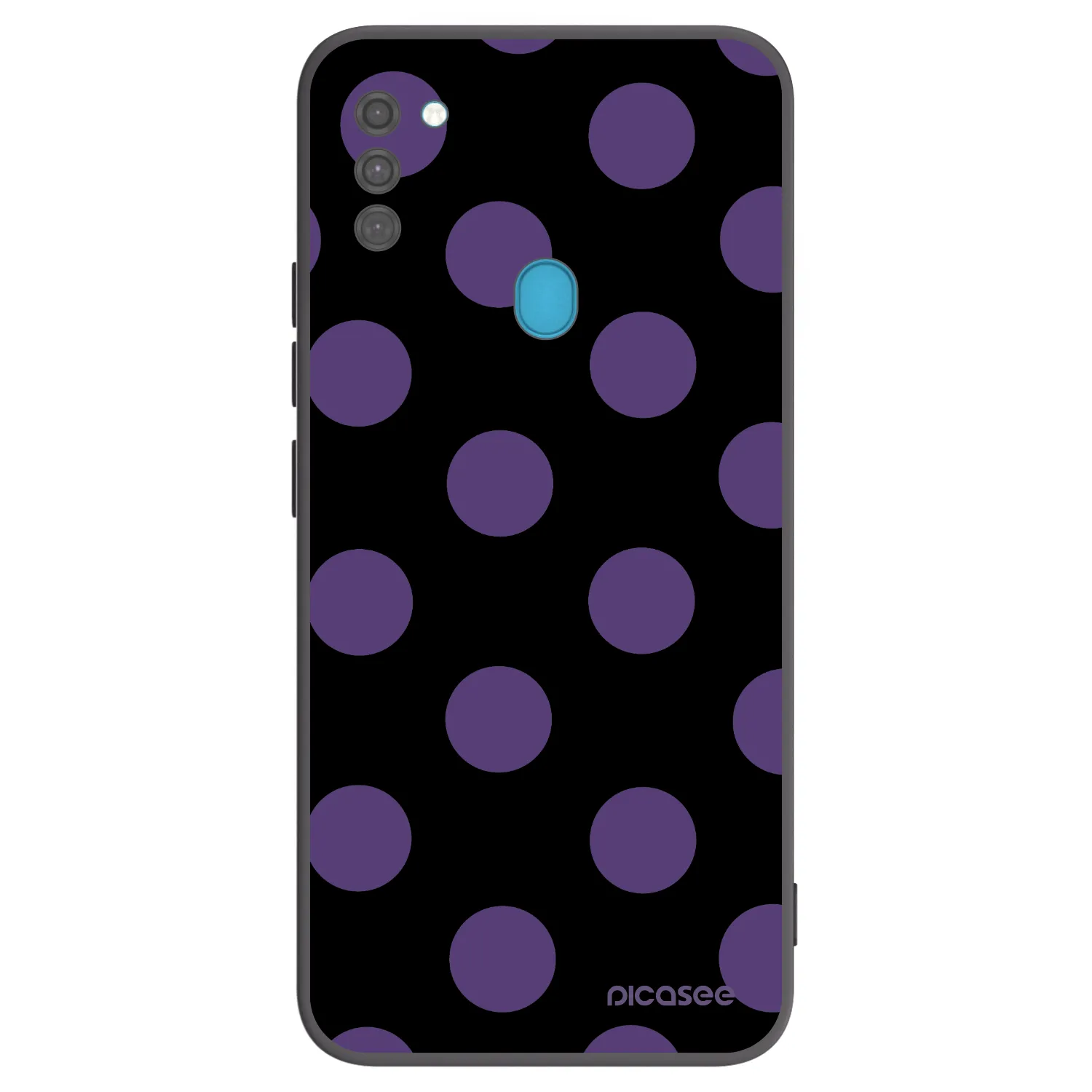 Picasee silikonowe czarne etui na Samsung Galaxy M11 - Big flickers