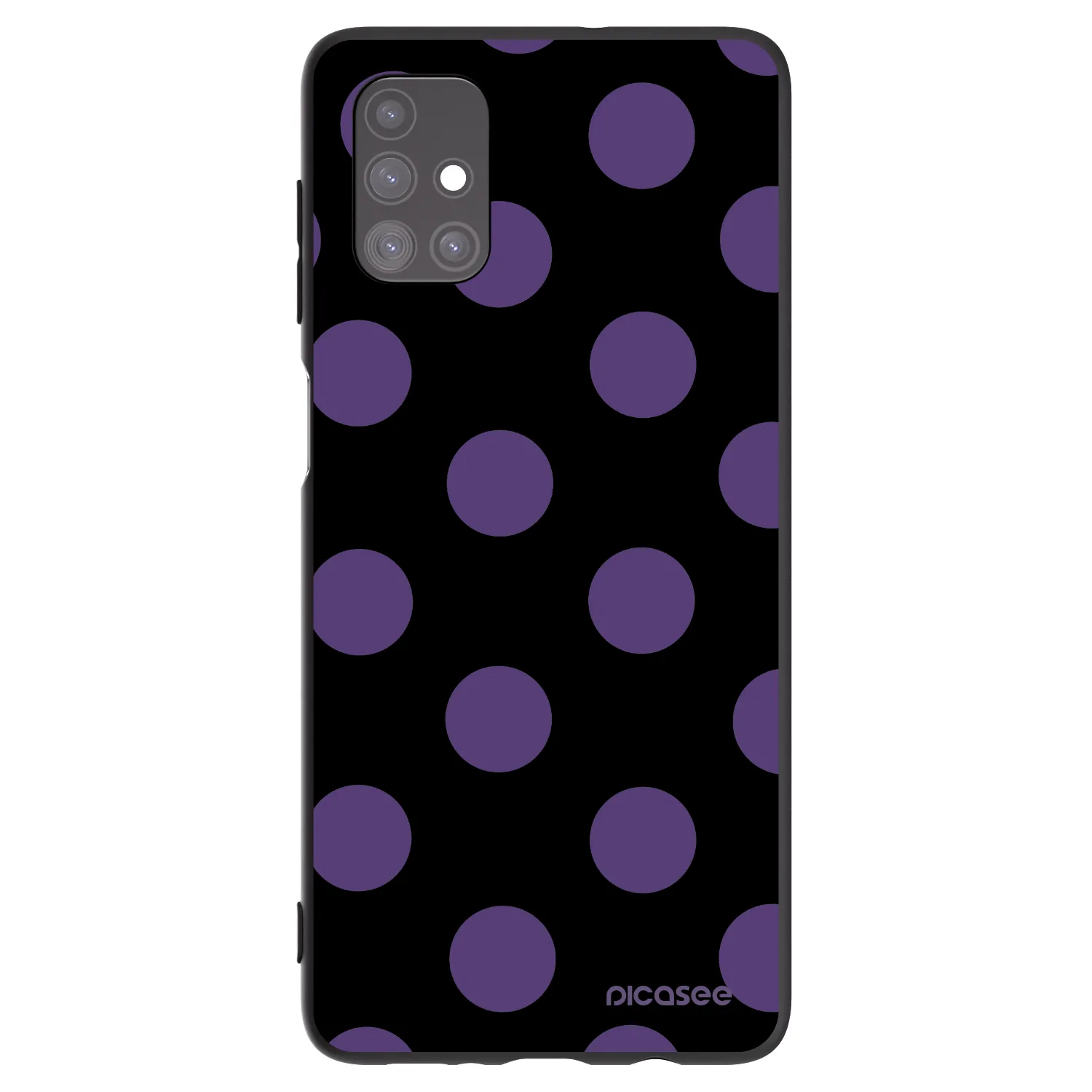 Picasee silikonowe czarne etui na Samsung Galaxy M51 M515F - Big flickers
