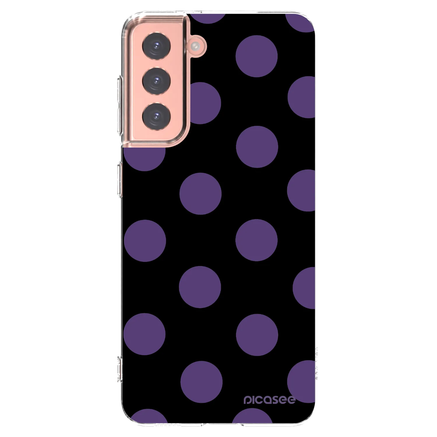 Picasee silikonowe przeźroczyste etui na Samsung Galaxy S21 5G G991B - Big flickers