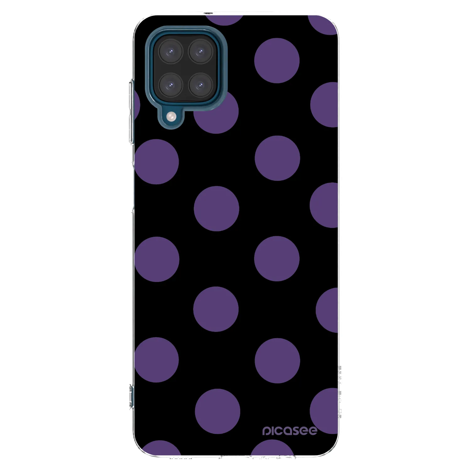 Picasee silikonowe przeźroczyste etui na Samsung Galaxy A12 A125F - Big flickers