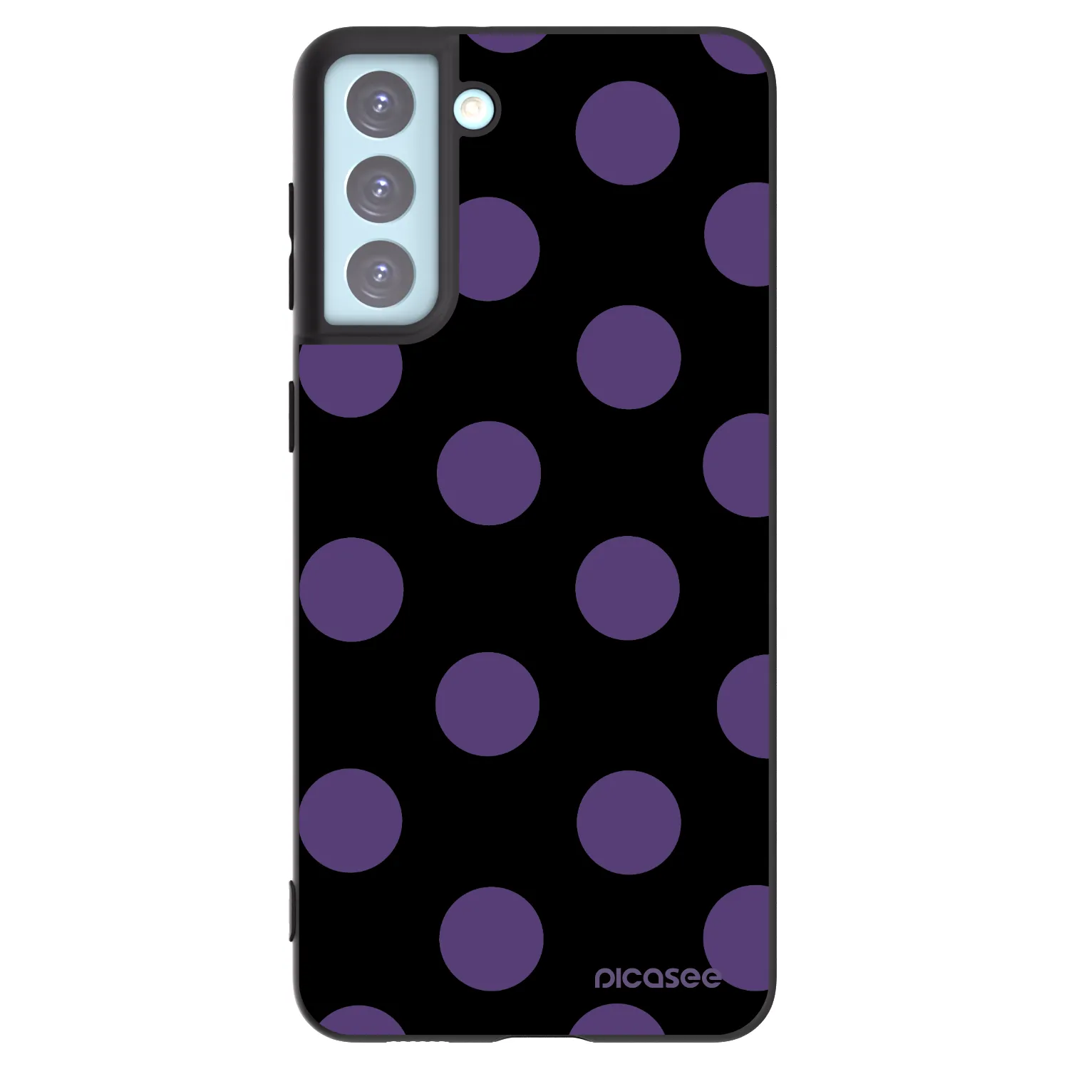Picasee silikonowe czarne etui na Samsung Galaxy S21+ 5G G996F - Big flickers