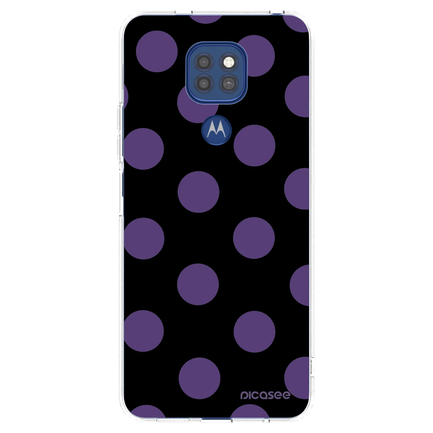 Picasee silikonowe przeźroczyste etui na Motorola Moto G9 Play - Big flickers