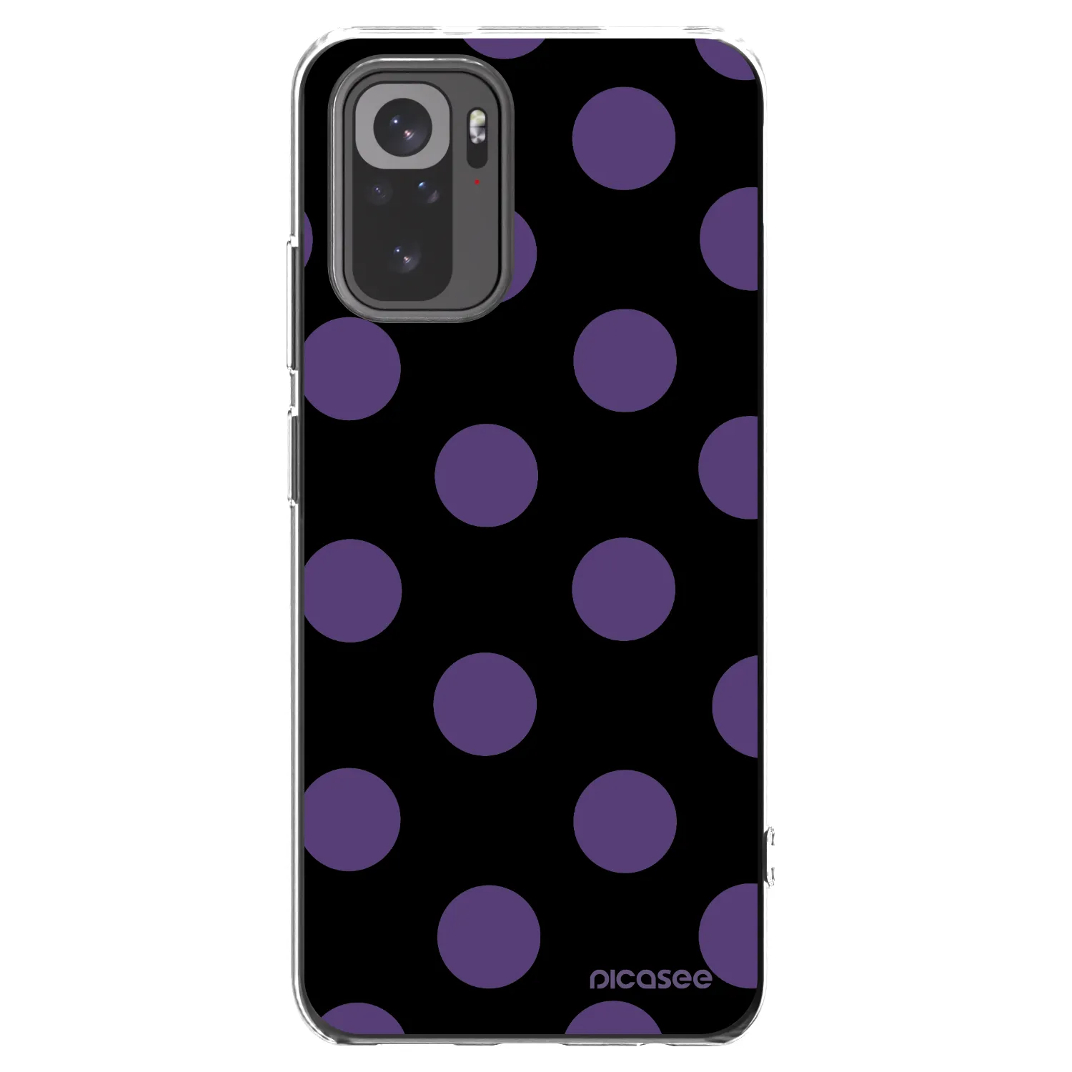 Picasee silikonowe przeźroczyste etui na Xiaomi Redmi Note 10 - Big flickers