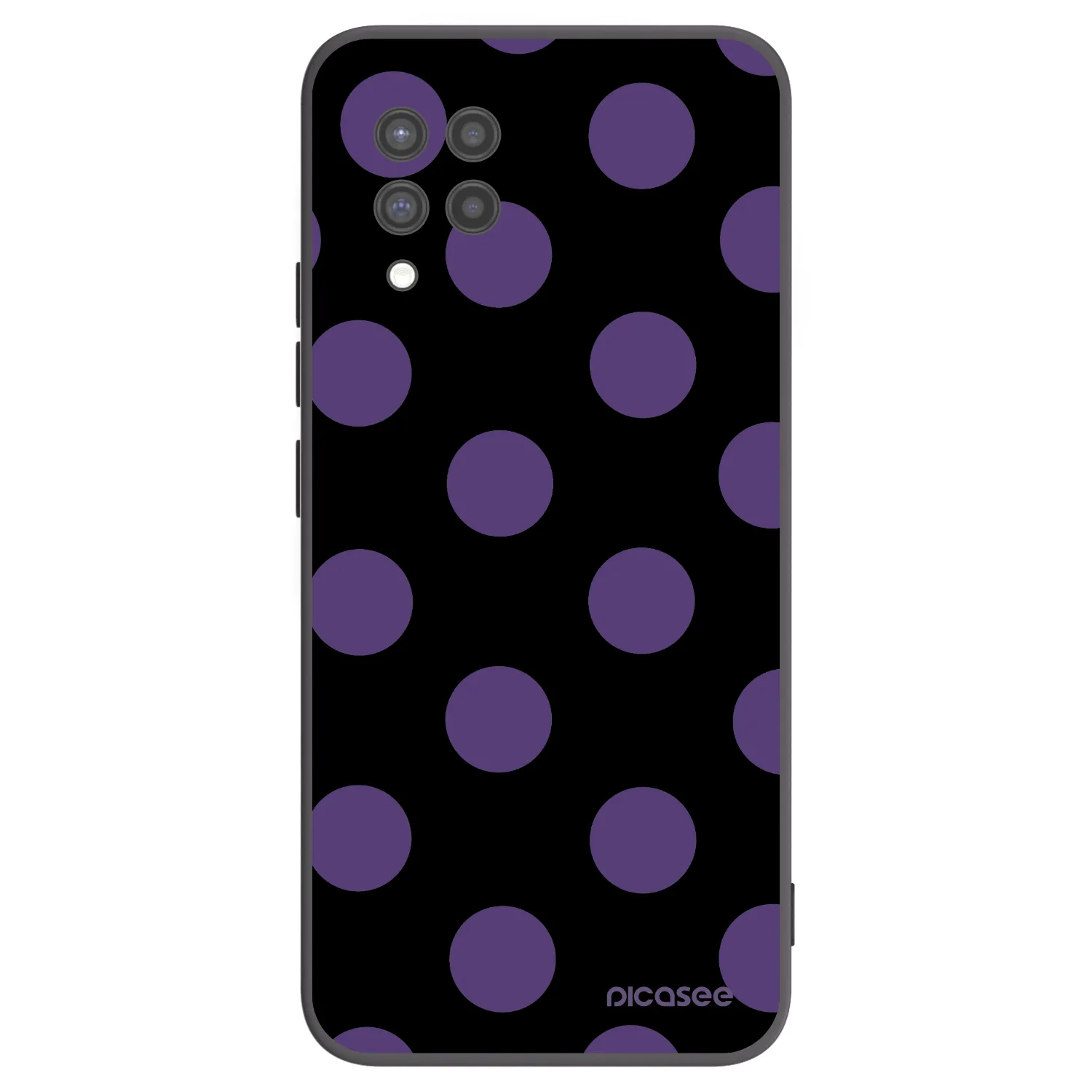 Picasee silikonowe czarne etui na Samsung Galaxy A42 A426B - Big flickers