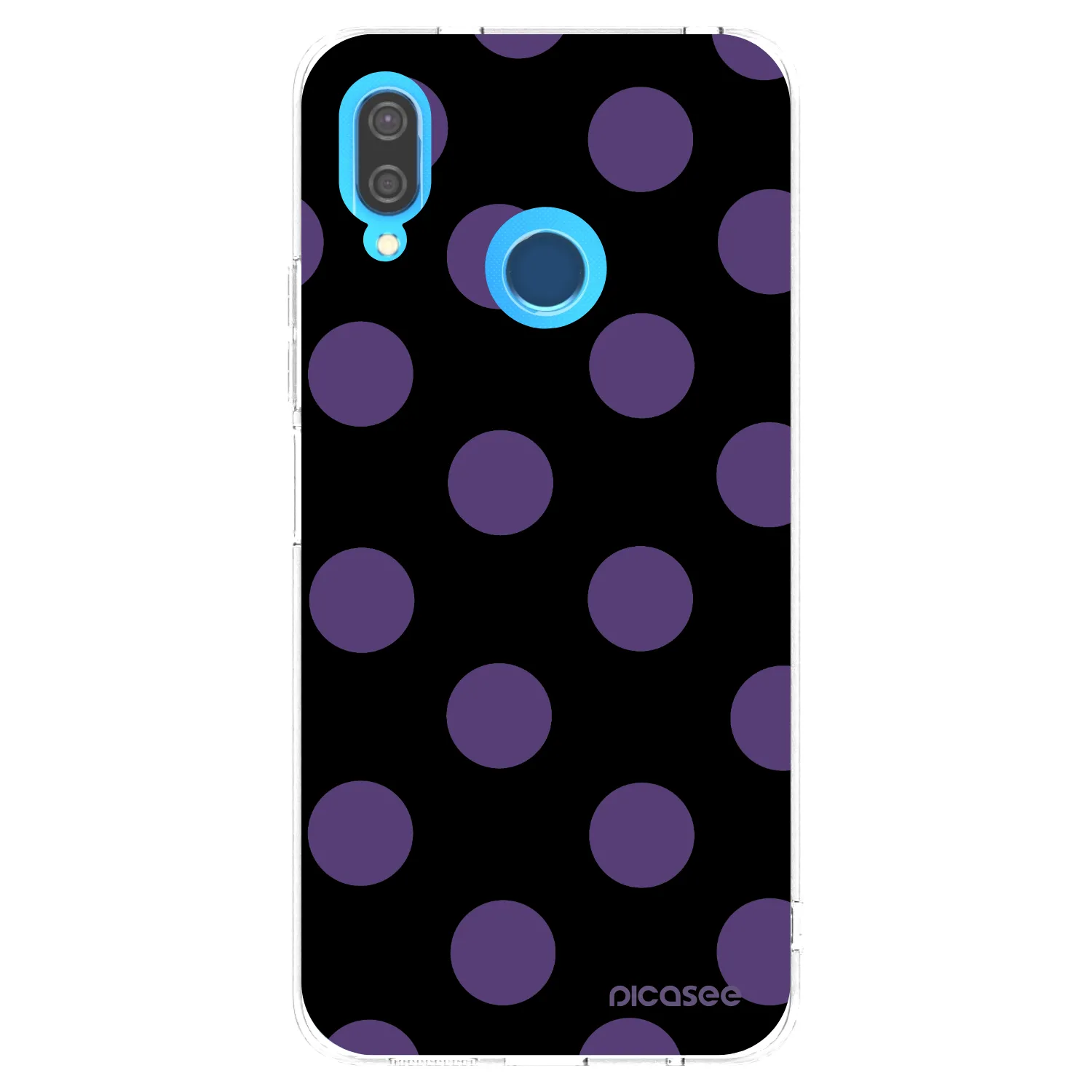 Picasee silikonowe przeźroczyste etui na Huawei P20 Lite - Big flickers