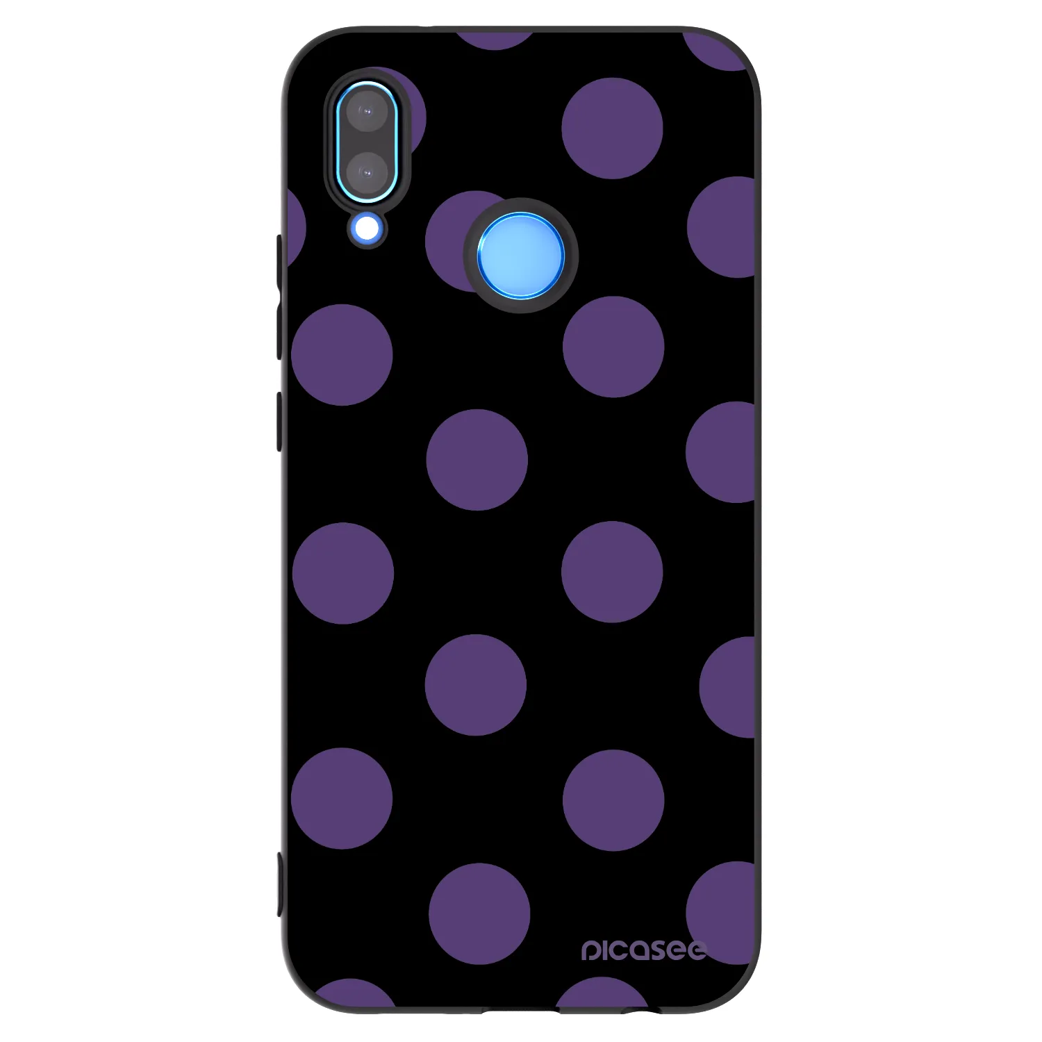 Picasee silikonowe czarne etui na Huawei P20 Lite - Big flickers