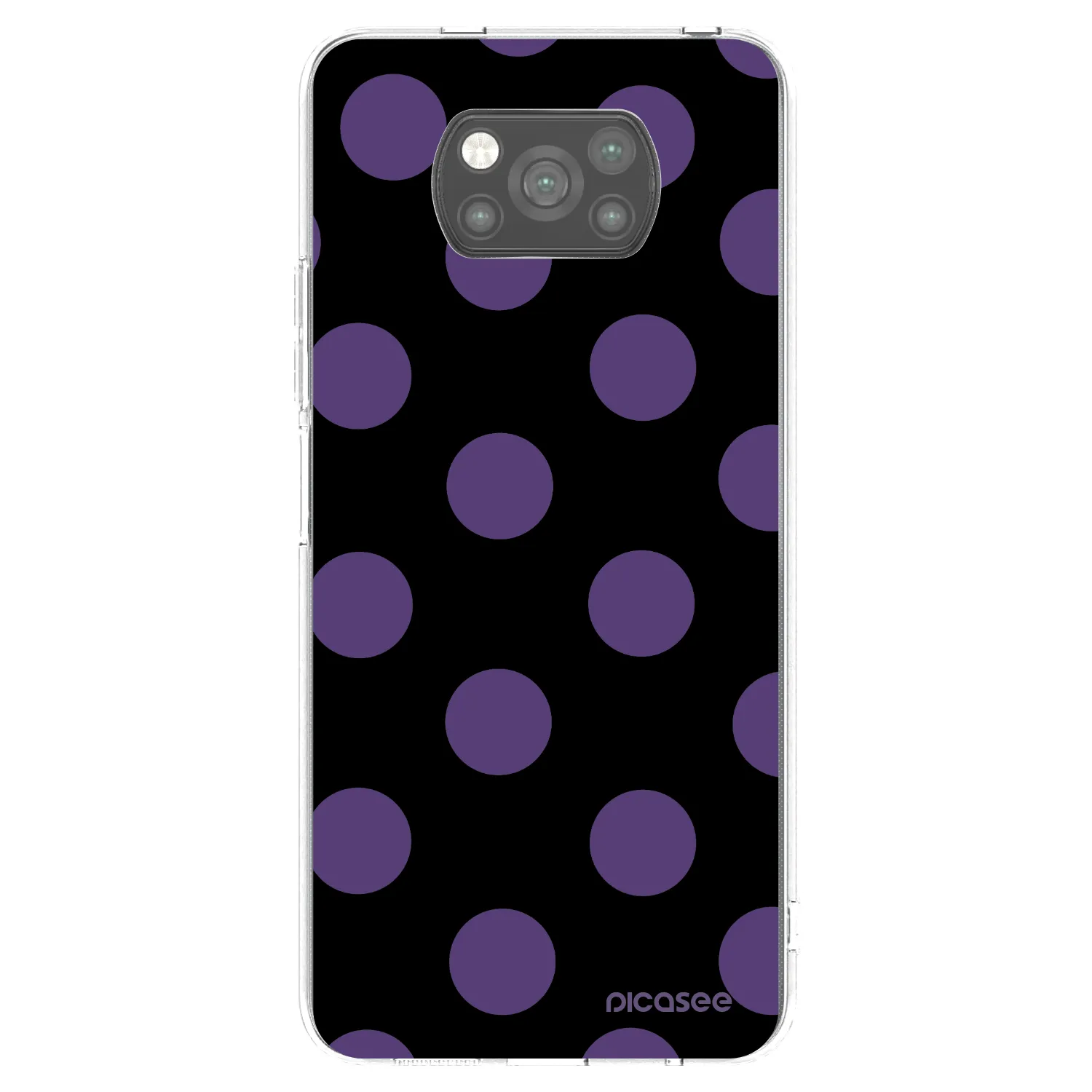 Picasee silikonowe czarne etui na Xiaomi Poco X3 Pro - Big flickers