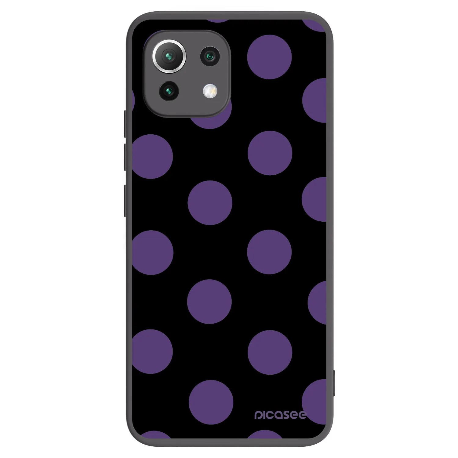 Picasee silikonowe czarne etui na Xiaomi Mi 11 Lite - Big flickers
