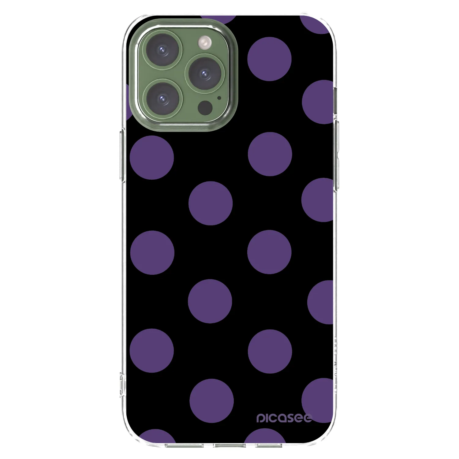 Picasee silikonowe przeźroczyste etui na Apple iPhone 13 Pro Max - Big flickers