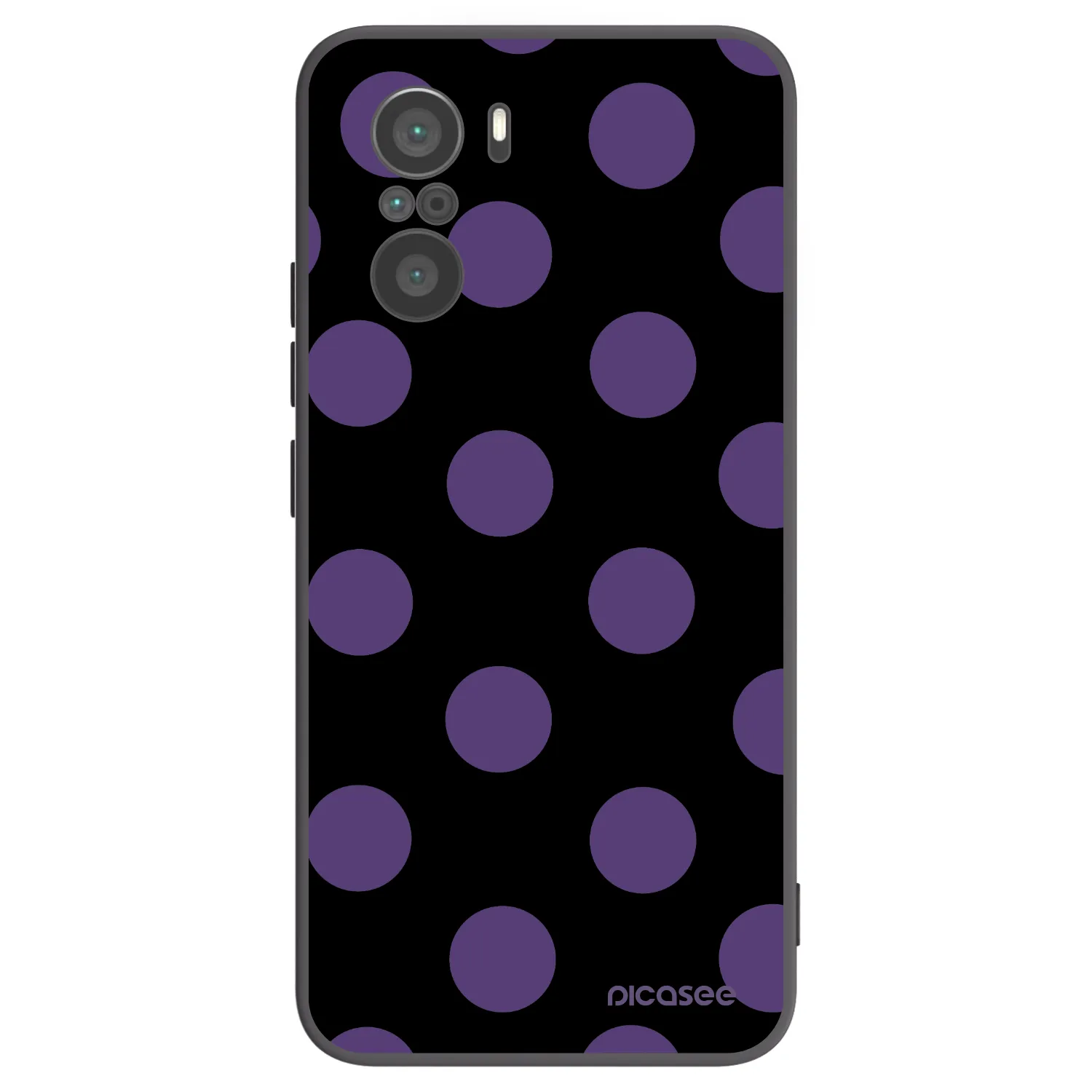 Picasee silikonowe czarne etui na Xiaomi Poco F3 - Big flickers