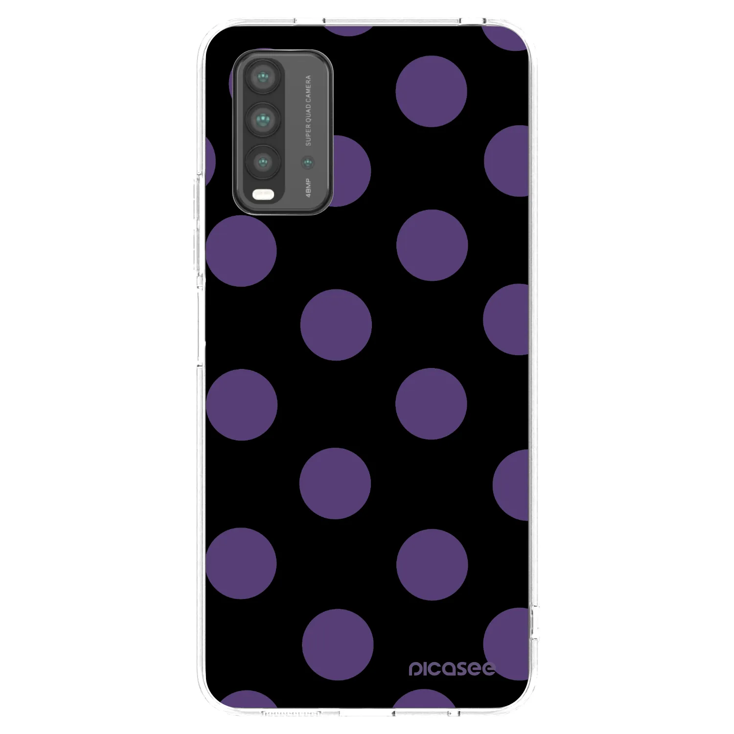 Picasee silikonowe czarne etui na Xiaomi Redmi 9T - Big flickers