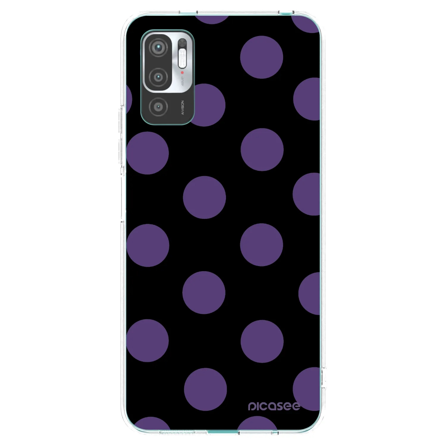 Picasee silikonowe przeźroczyste etui na Xiaomi Redmi Note 10 5G - Big flickers