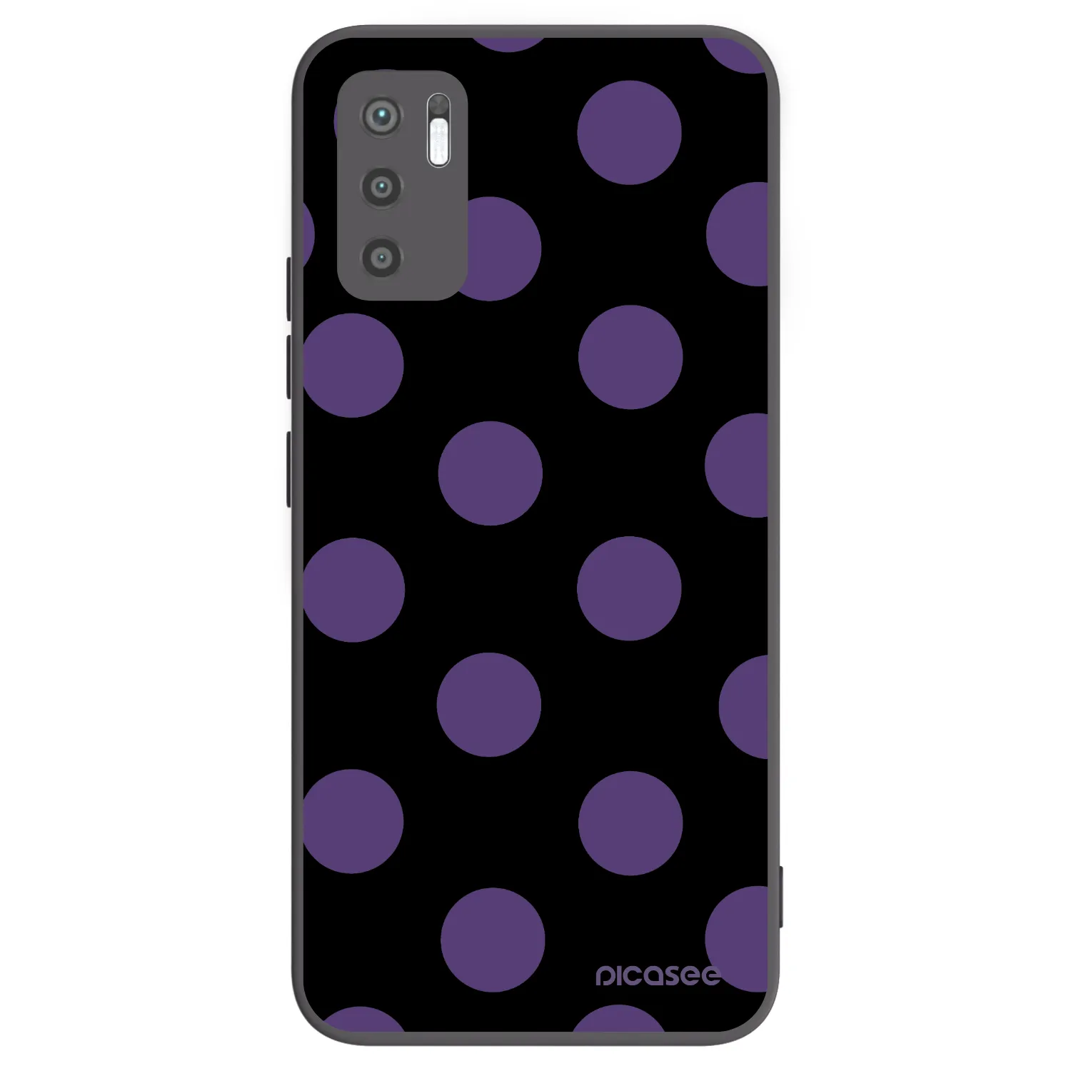 Picasee silikonowe czarne etui na Xiaomi Redmi Note 10 5G - Big flickers
