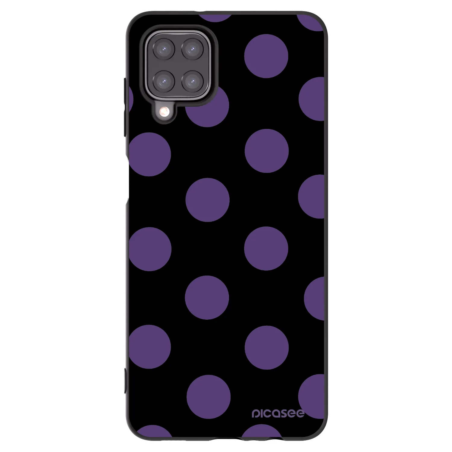 Picasee silikonowe czarne etui na Samsung Galaxy M12 M127F - Big flickers