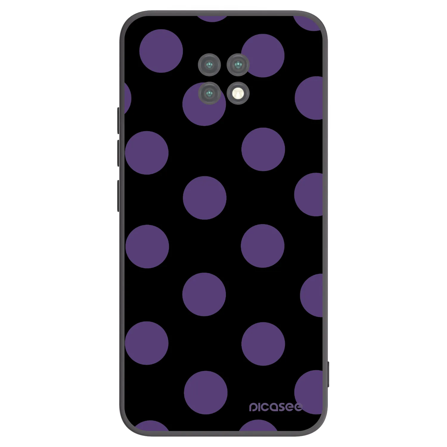Picasee silikonowe czarne etui na Xiaomi Redmi Note 9T - Big flickers