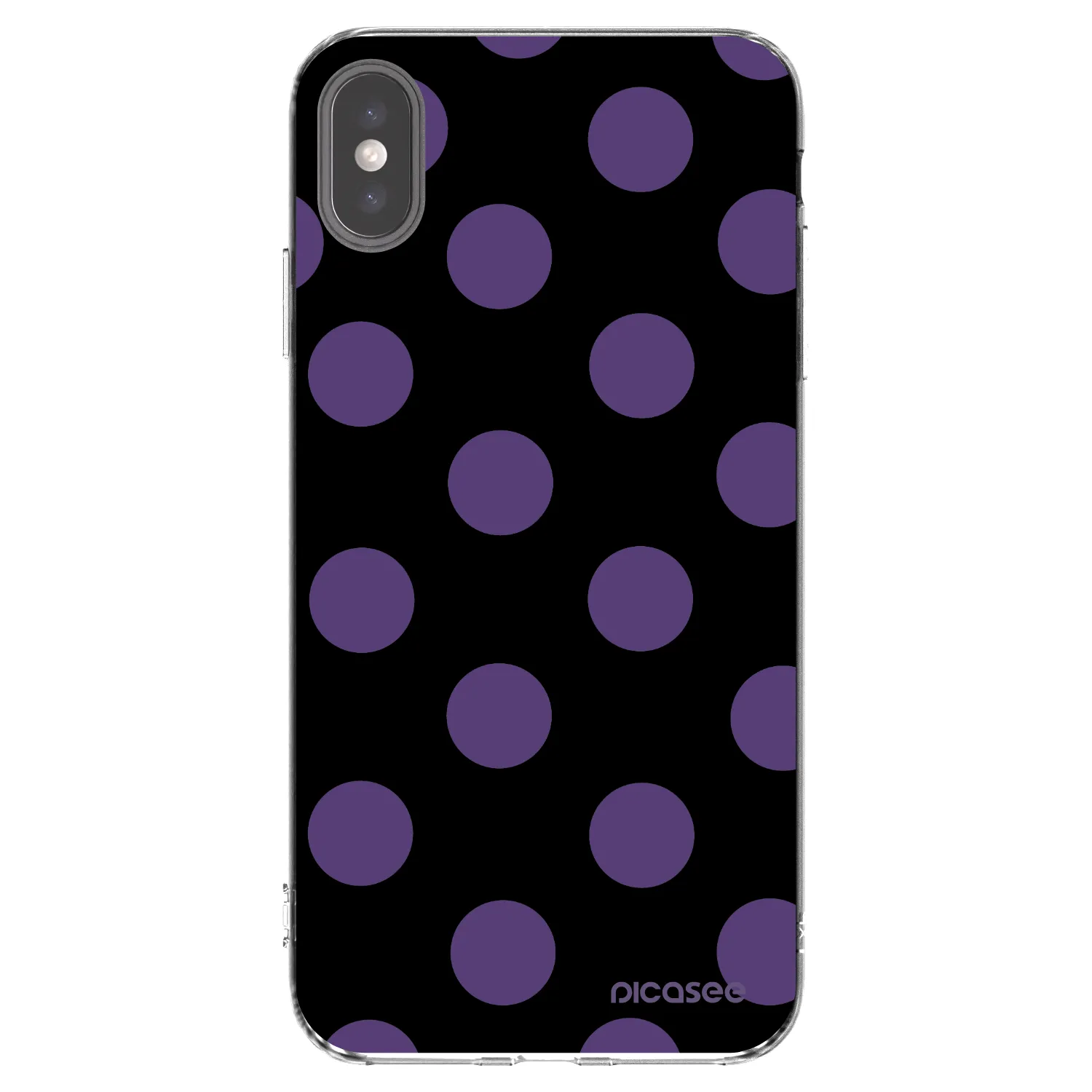 Picasee silikonowe przeźroczyste etui na Apple iPhone XS Max - Big flickers