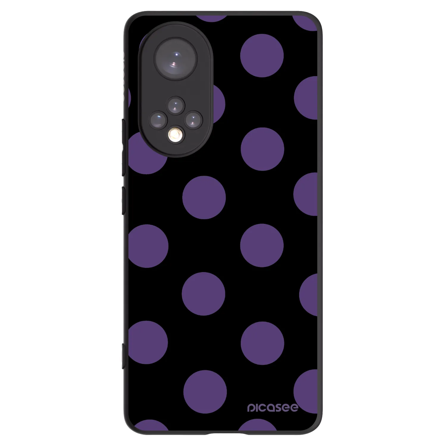 Picasee silikonowe czarne etui na Honor 50 5G - Big flickers