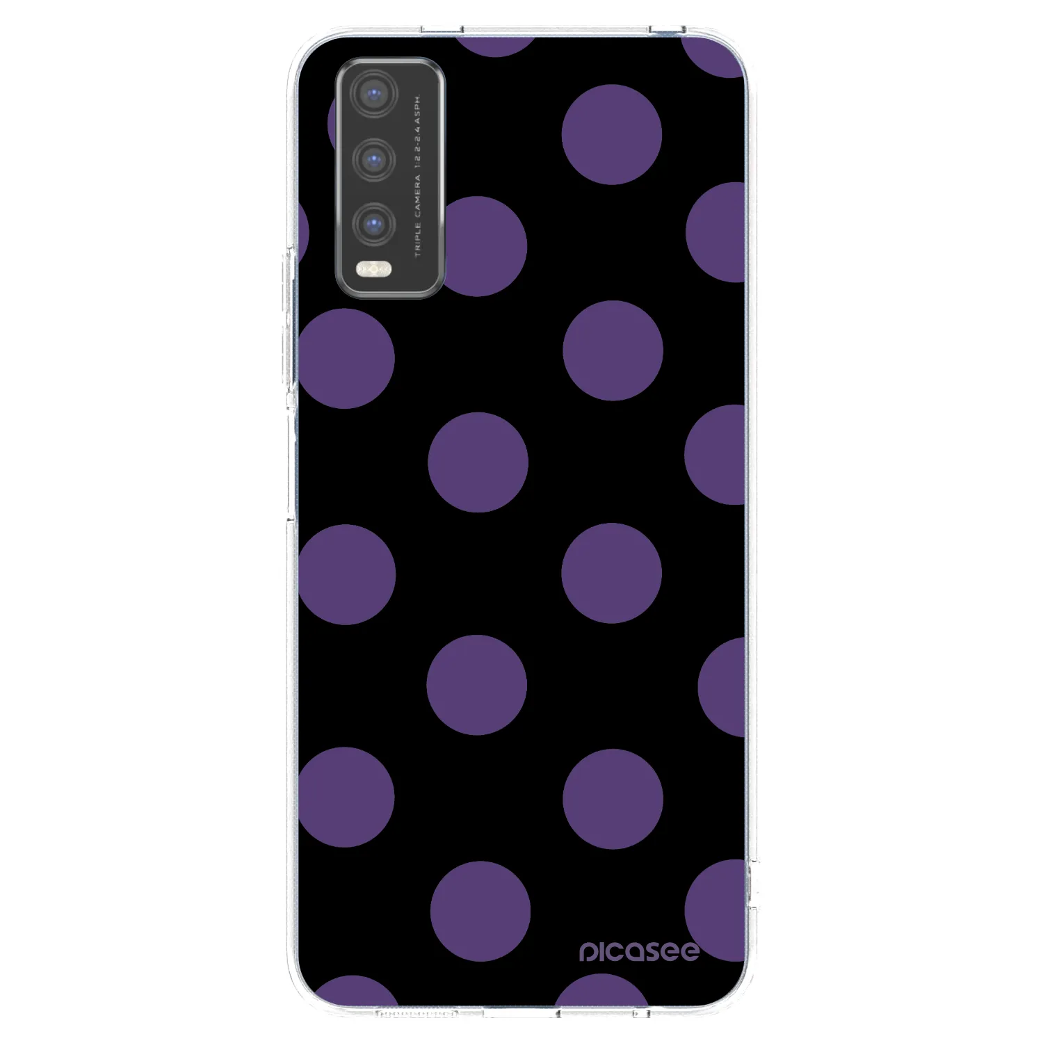 Picasee silikonowe przeźroczyste etui na Vivo Y20s - Big flickers