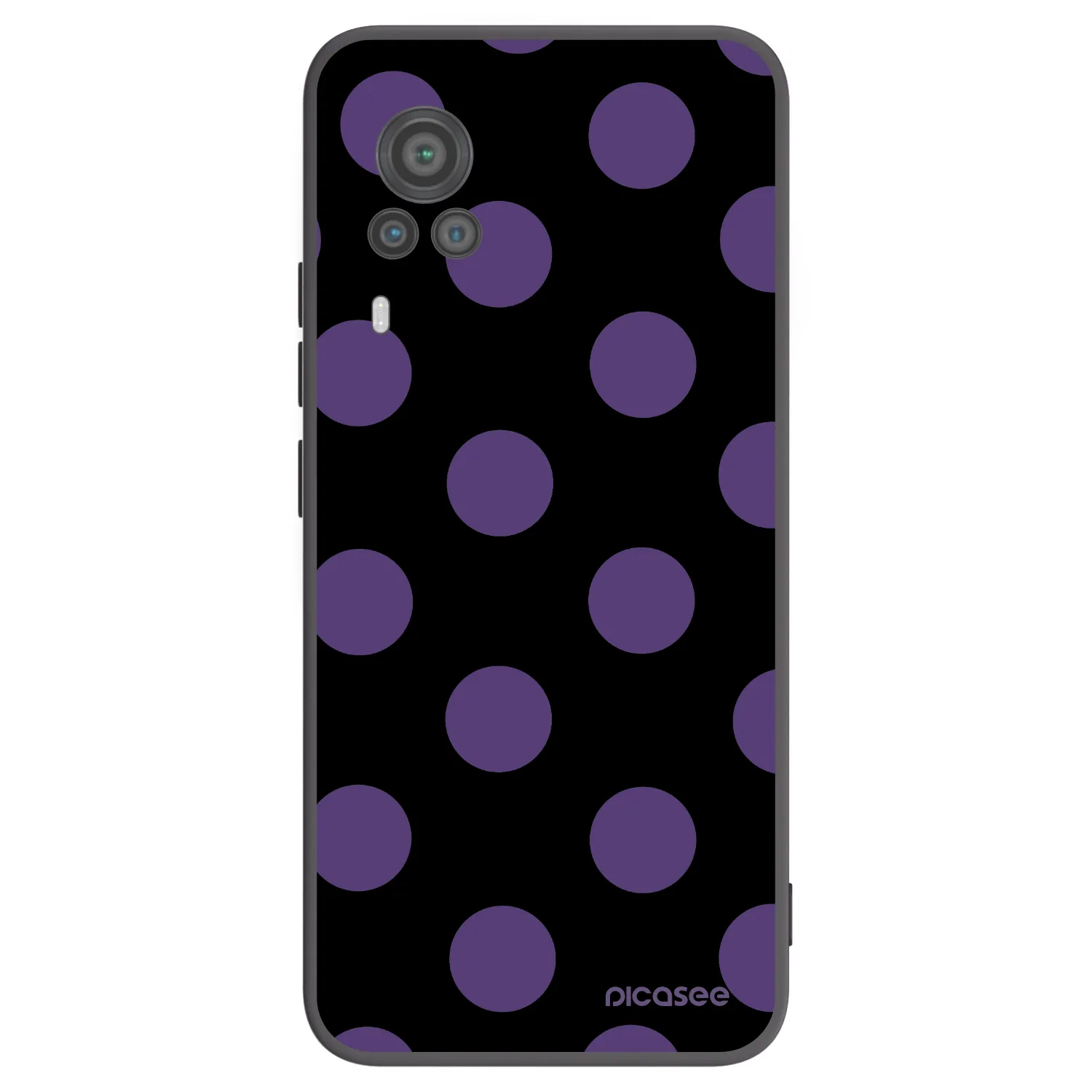 Picasee silikonowe czarne etui na Vivo X60 Pro 5G - Big flickers