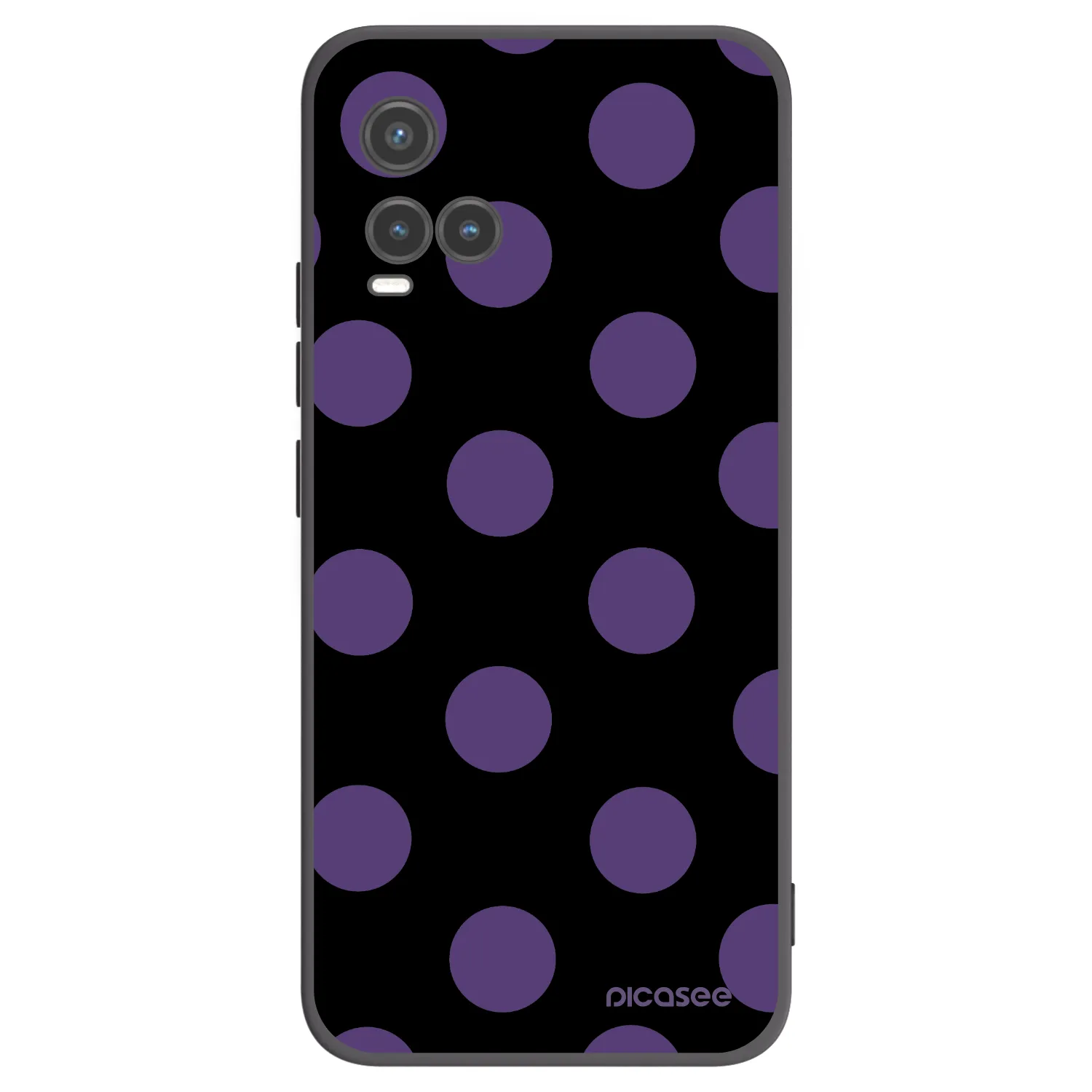 Picasee silikonowe czarne etui na Vivo Y33s - Big flickers