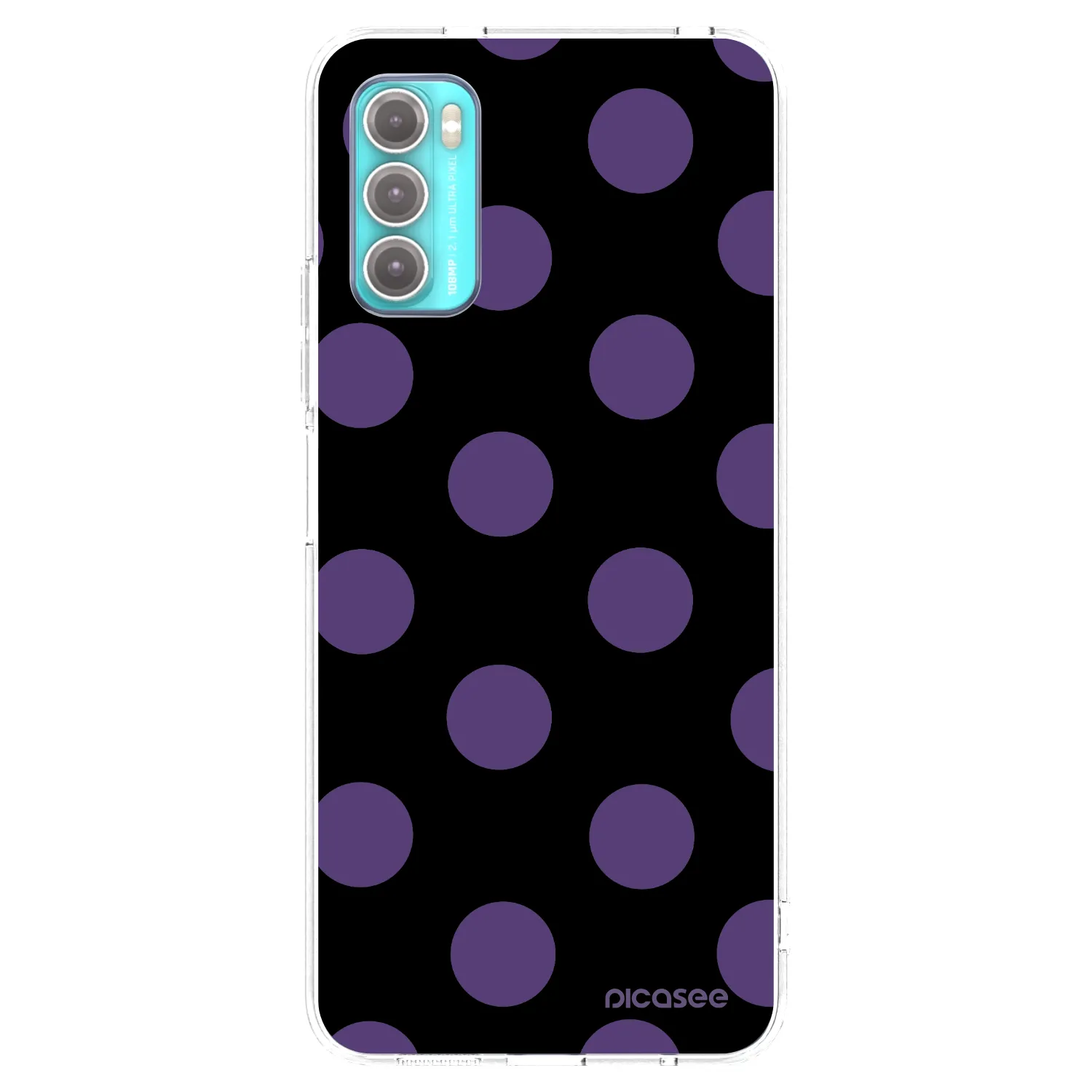 Picasee silikonowe przeźroczyste etui na Motorola Moto G60 - Big flickers