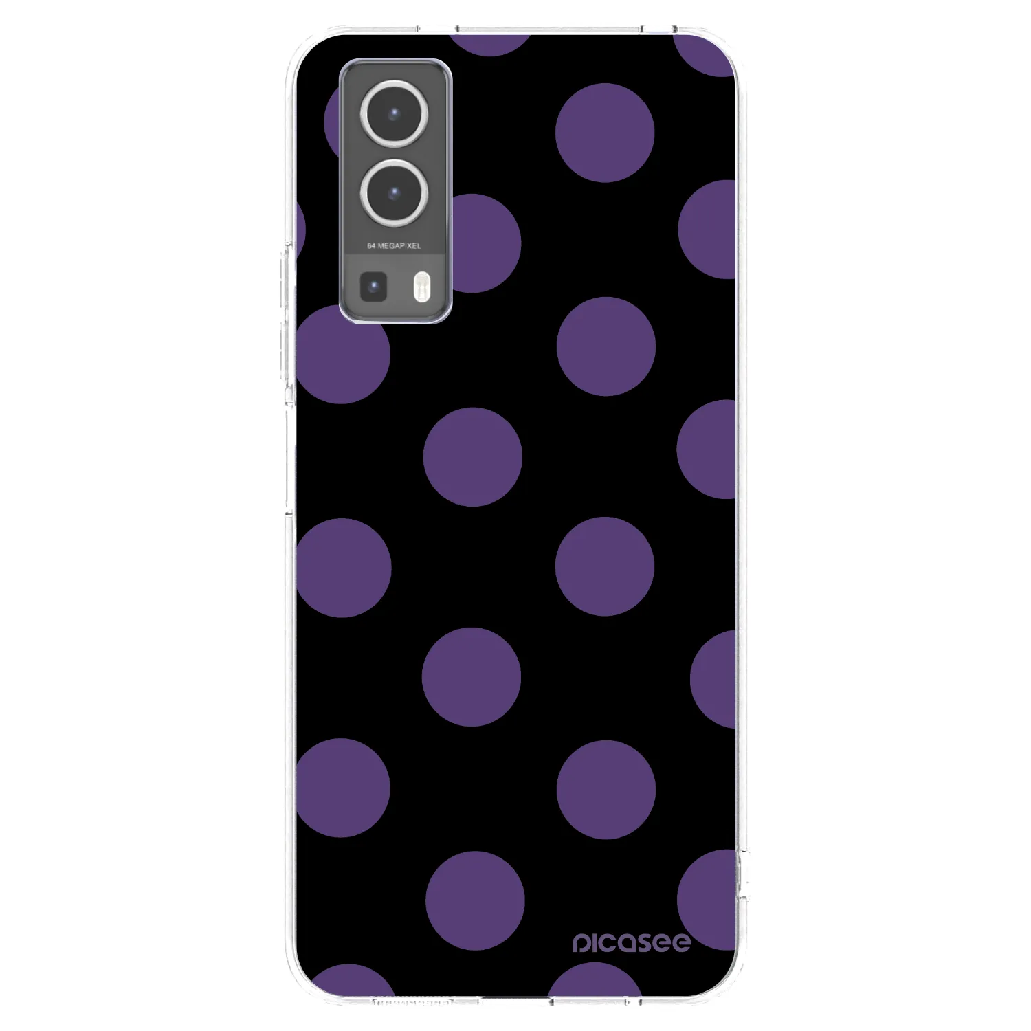 Picasee silikonowe przeźroczyste etui na Vivo Y72 5G - Big flickers