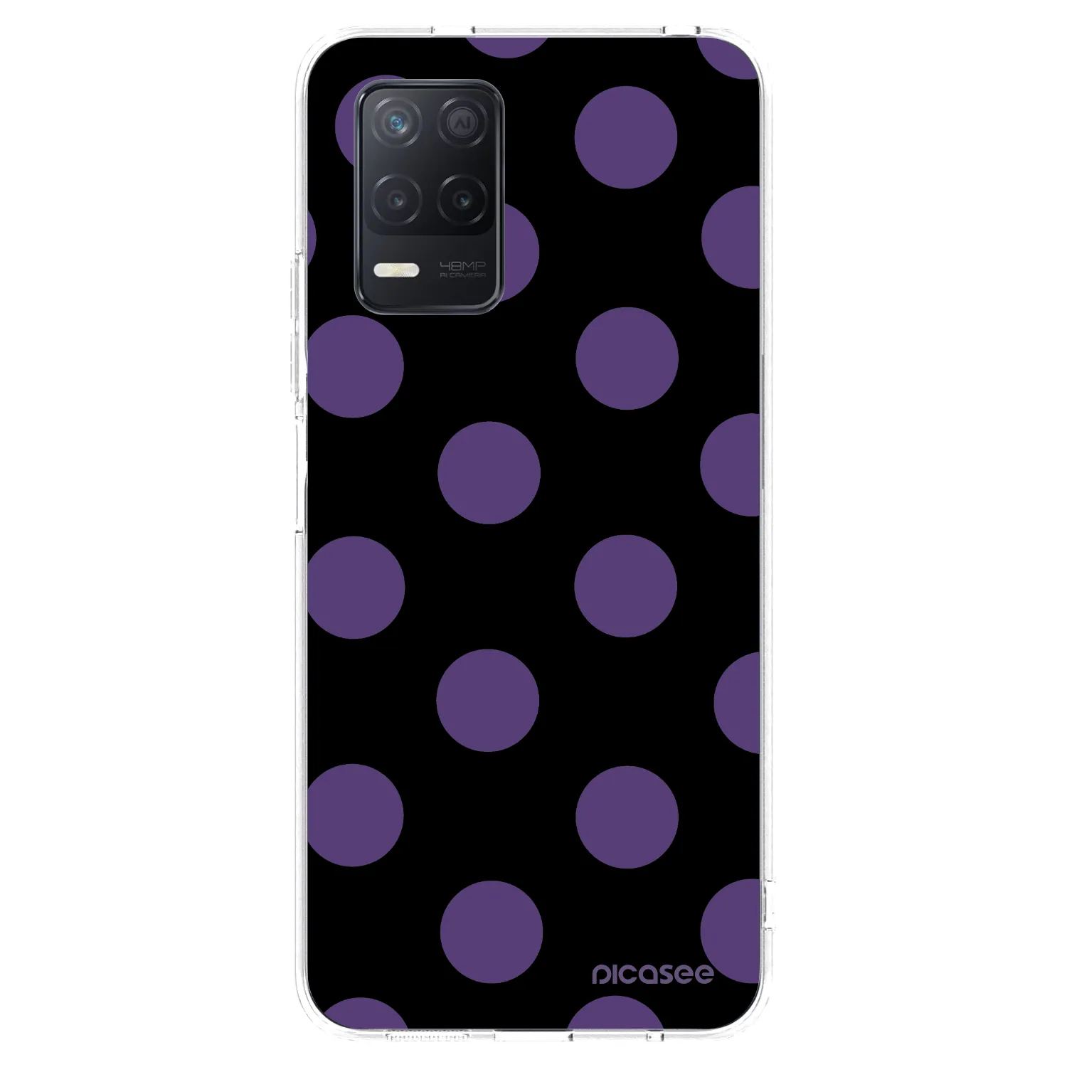 Picasee silikonowe przeźroczyste etui na Realme 8 5G - Big flickers