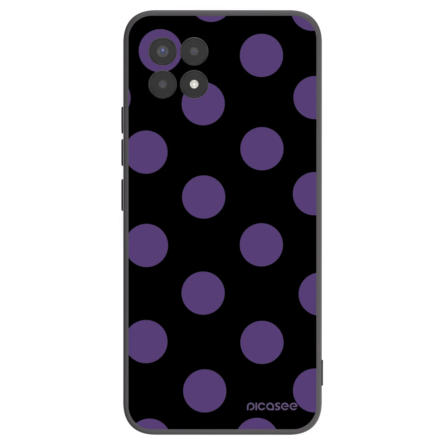 Picasee silikonowe czarne etui na Realme 8i - Big flickers