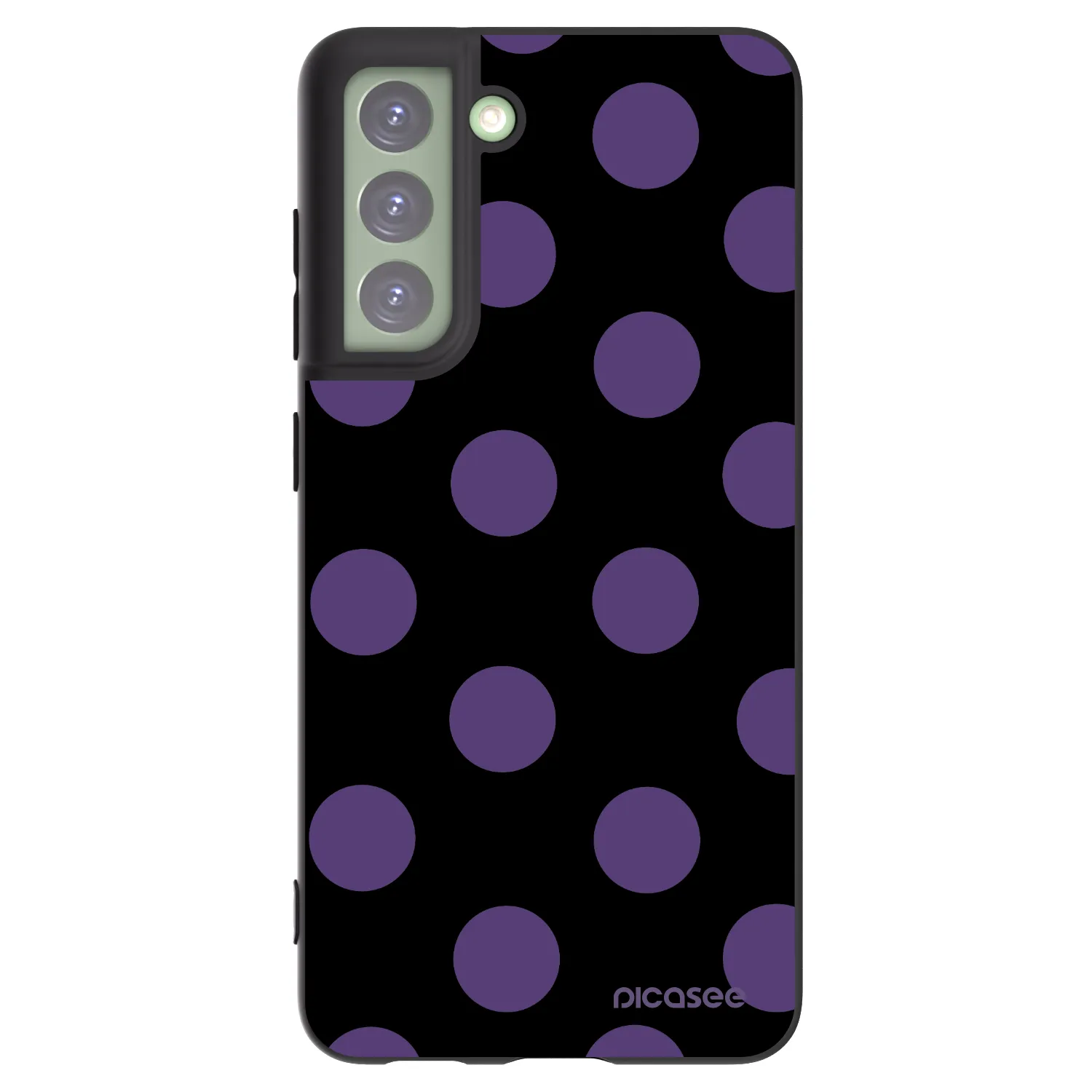Picasee silikonowe czarne etui na Samsung Galaxy S21 FE 5G - Big flickers