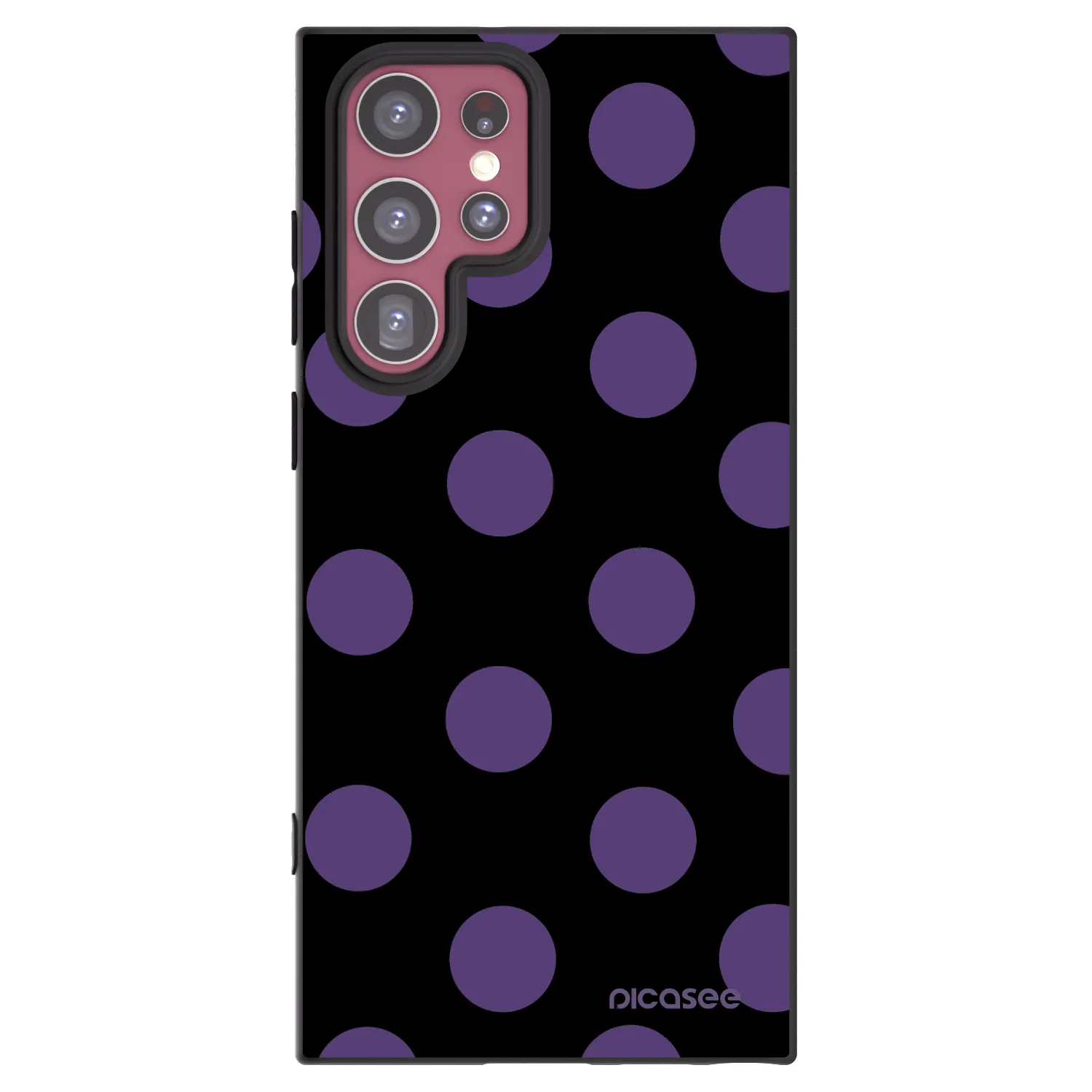 Picasee silikonowe czarne etui na Samsung Galaxy S22 Ultra 5G - Big flickers