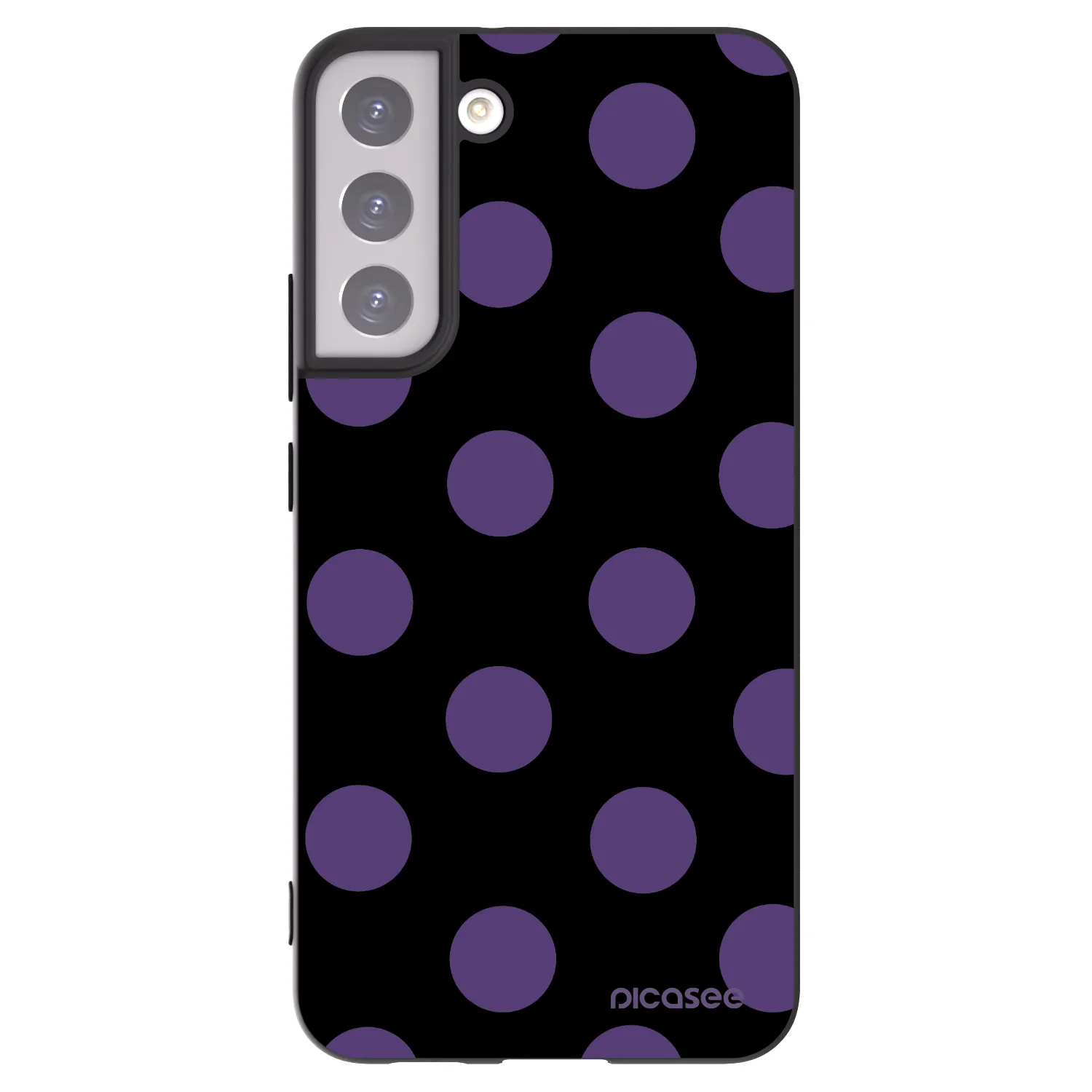 Picasee silikonowe czarne etui na Samsung Galaxy S22+ 5G - Big flickers