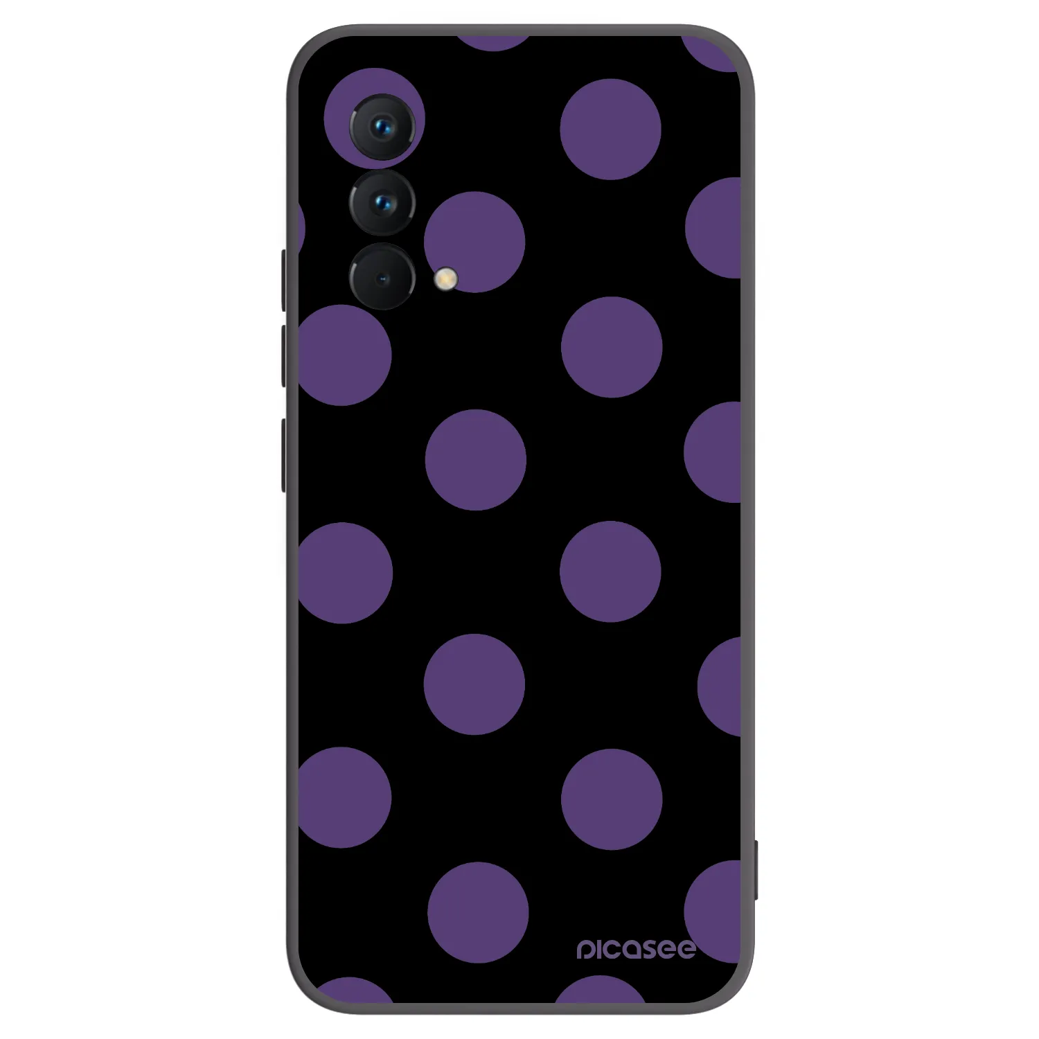 Picasee silikonowe czarne etui na Realme GT Master Edition 5G - Big flickers