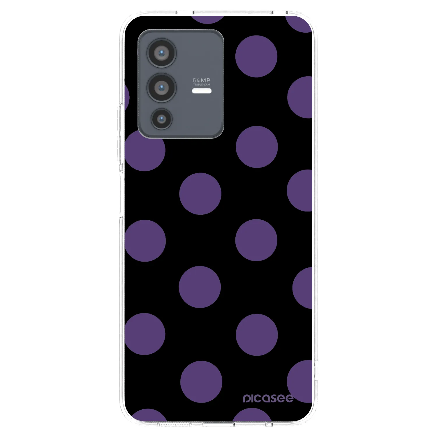Picasee silikonowe przeźroczyste etui na Vivo V23 5G - Big flickers