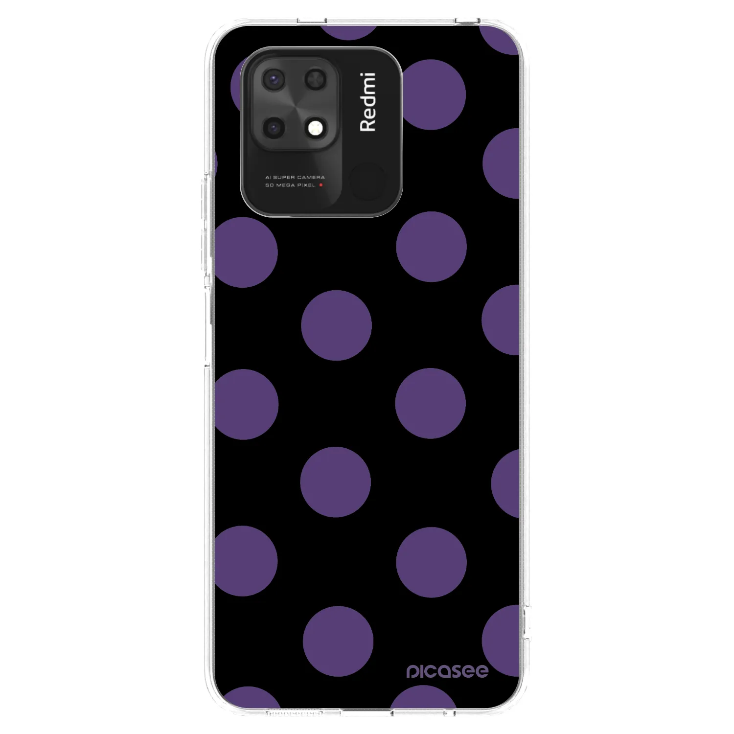Picasee silikonowe przeźroczyste etui na Xiaomi Redmi 10C - Big flickers