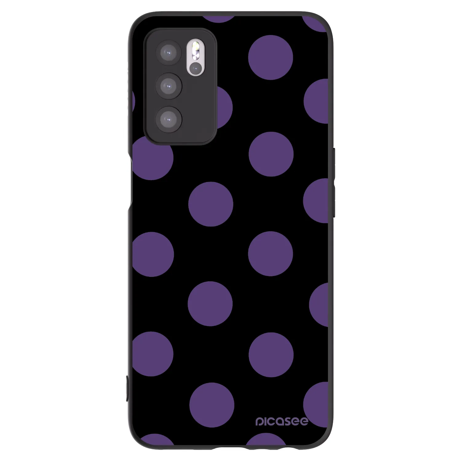 Picasee silikonowe czarne etui na OPPO A16s - Big flickers