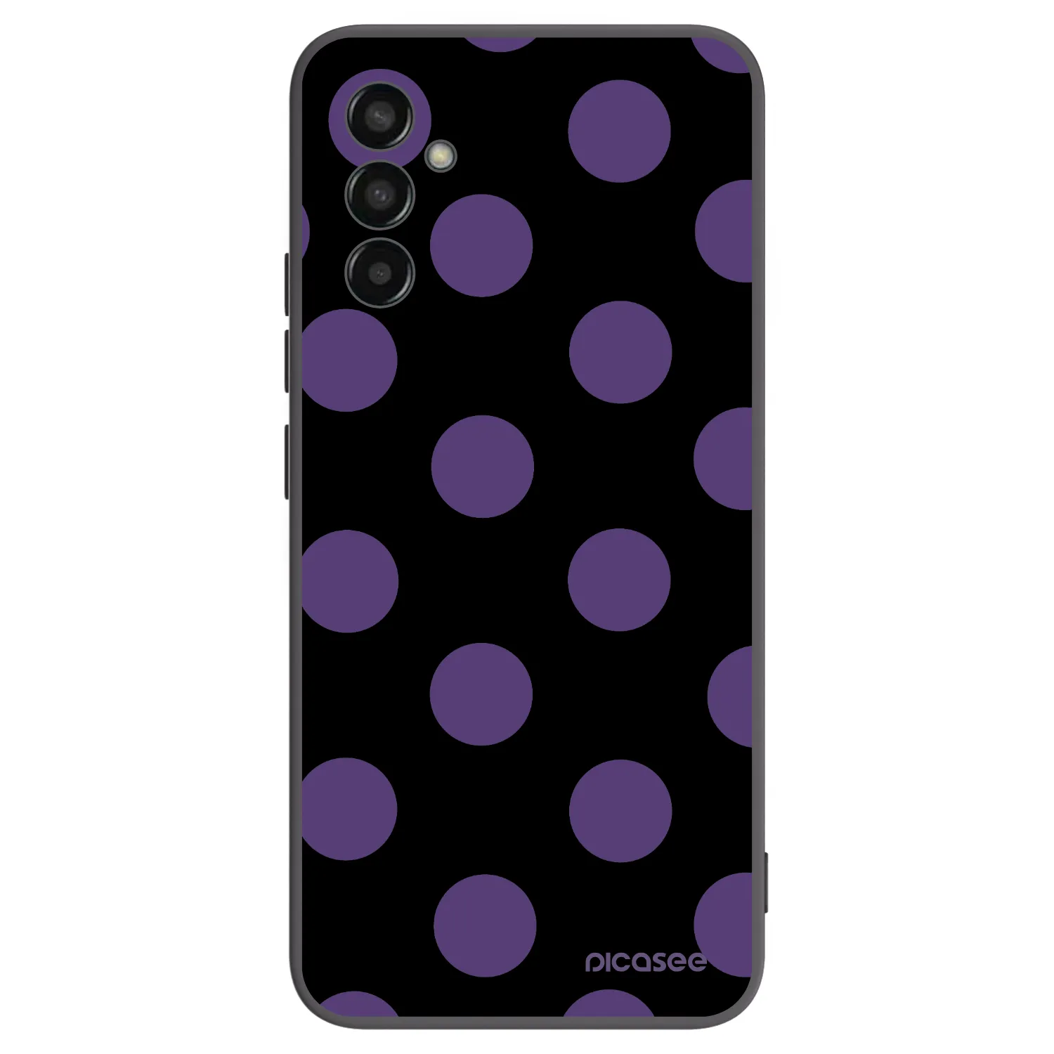 Picasee silikonowe czarne etui na Samsung Galaxy M13 M135F - Big flickers