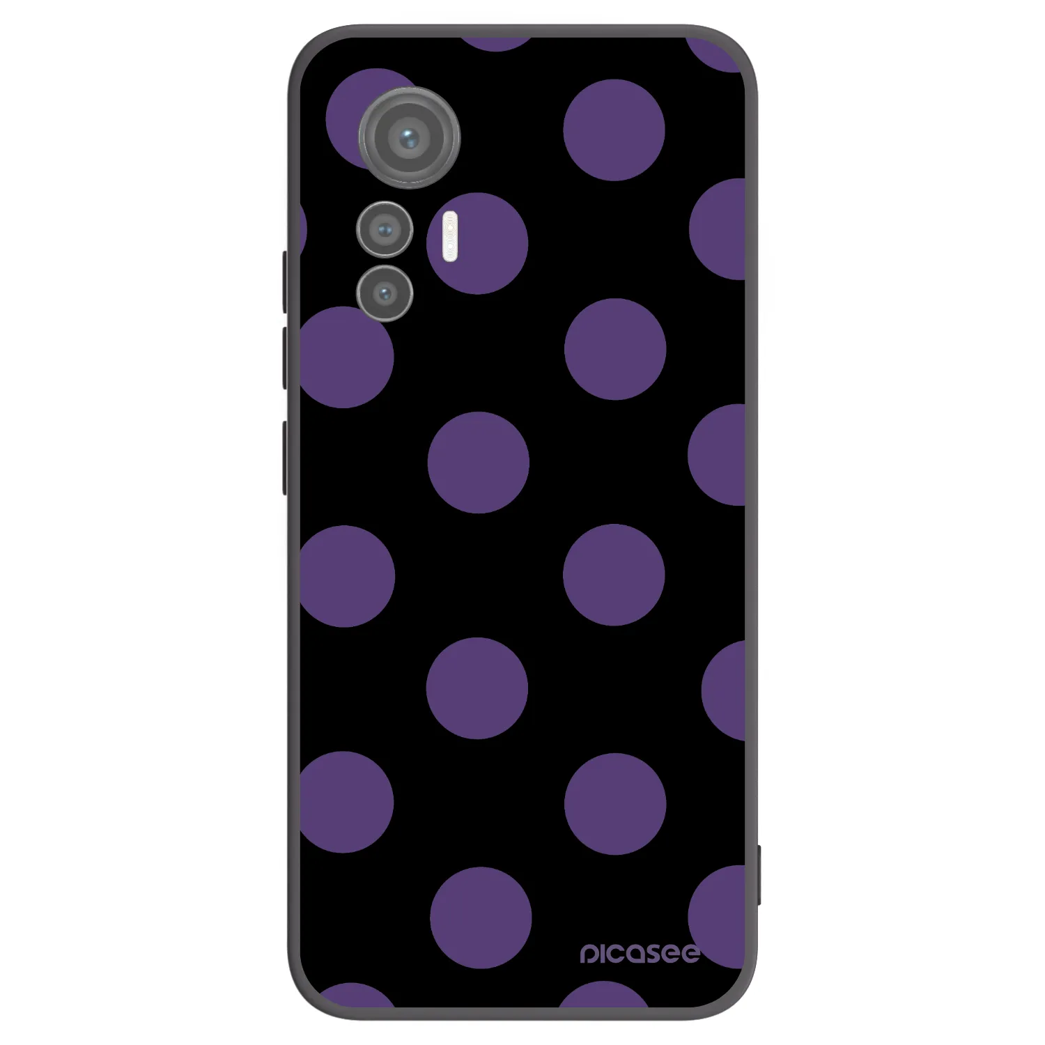 Picasee silikonowe czarne etui na Xiaomi 12 Lite - Big flickers