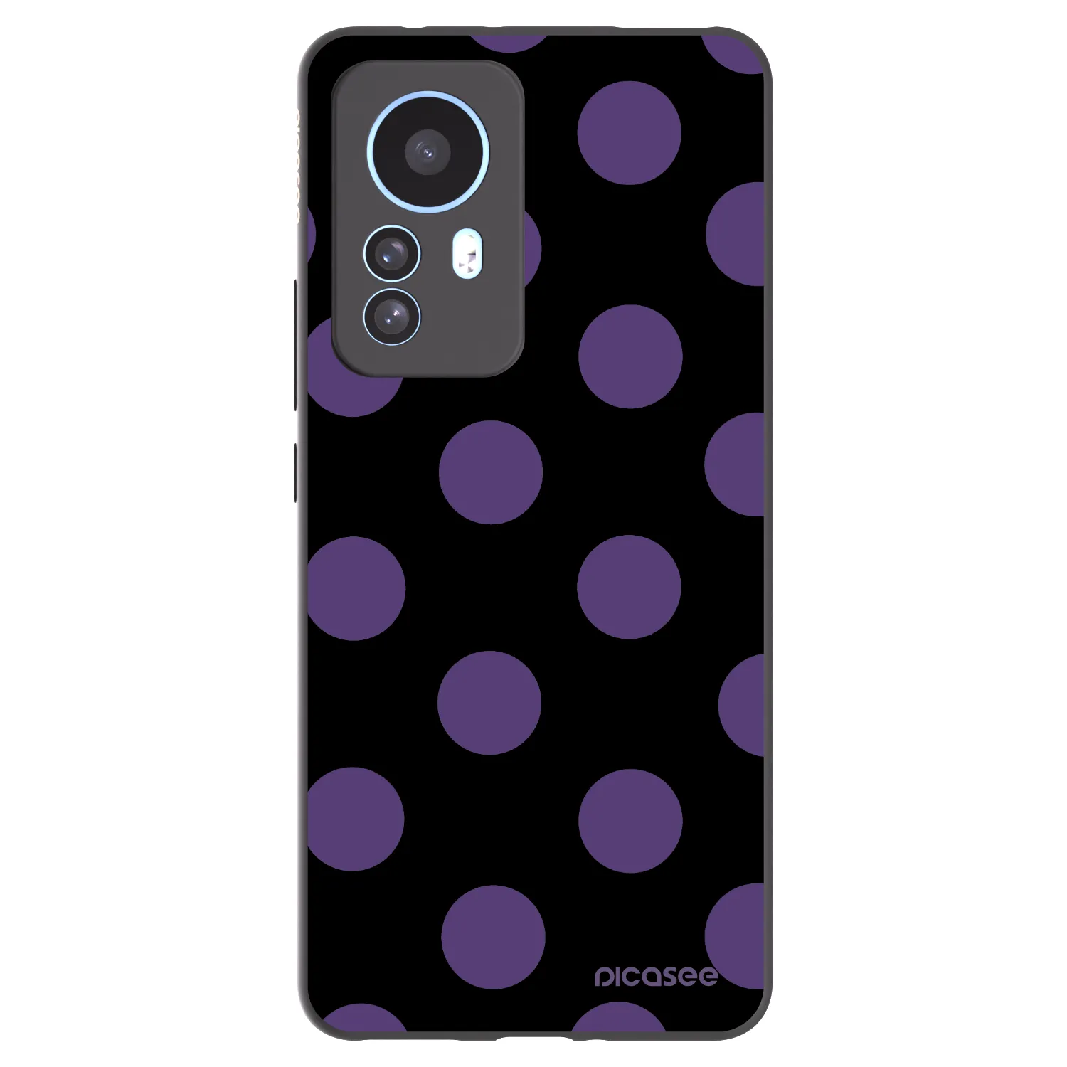 Picasee silikonowe czarne etui na Xiaomi 12T - Big flickers