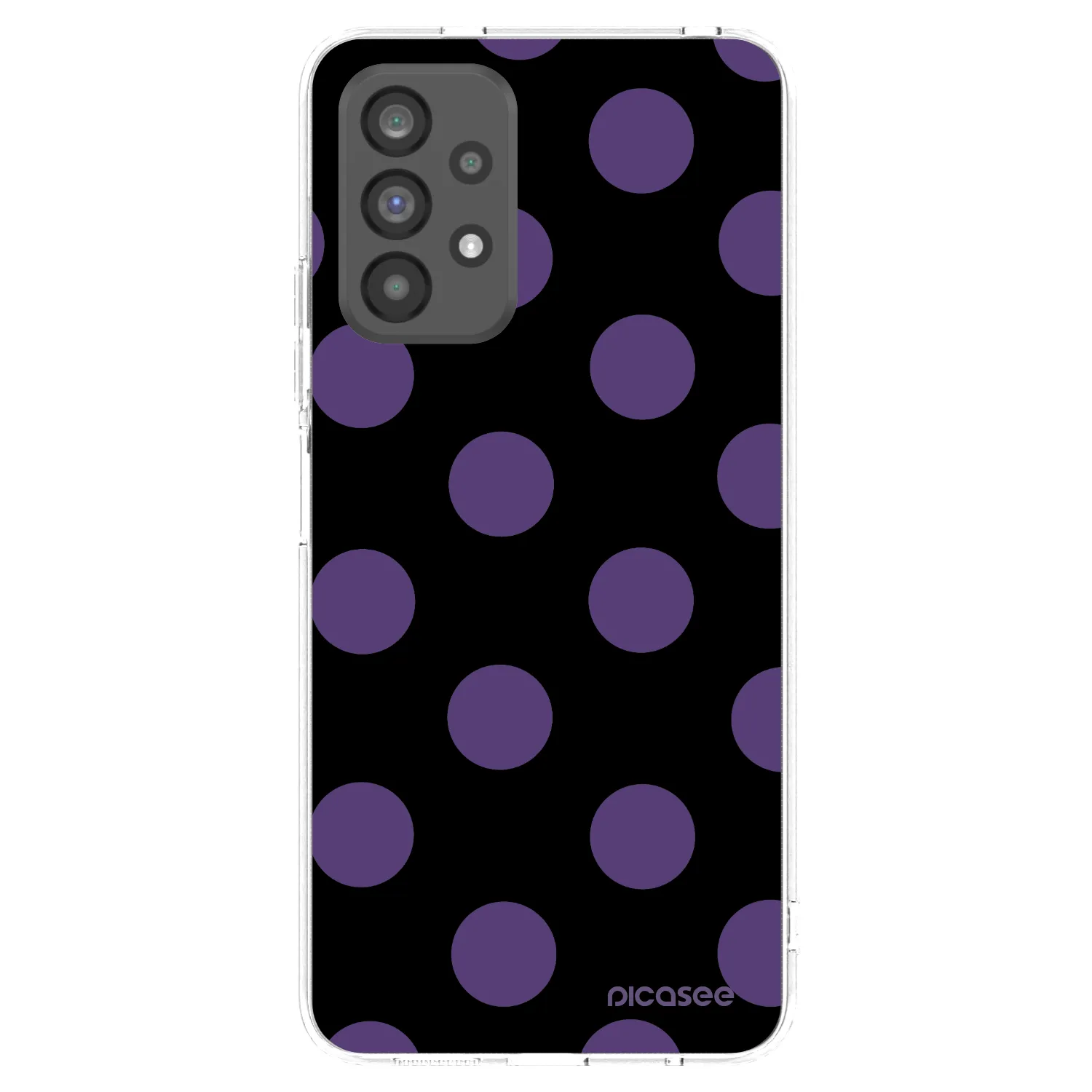 Picasee silikonowe przeźroczyste etui na Samsung Galaxy A73 5G - Big flickers