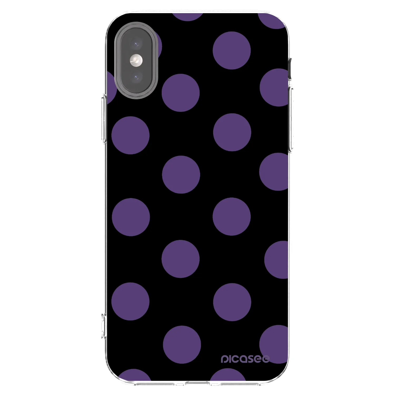 Picasee silikonowe przeźroczyste etui na Apple iPhone X/XS - Big flickers