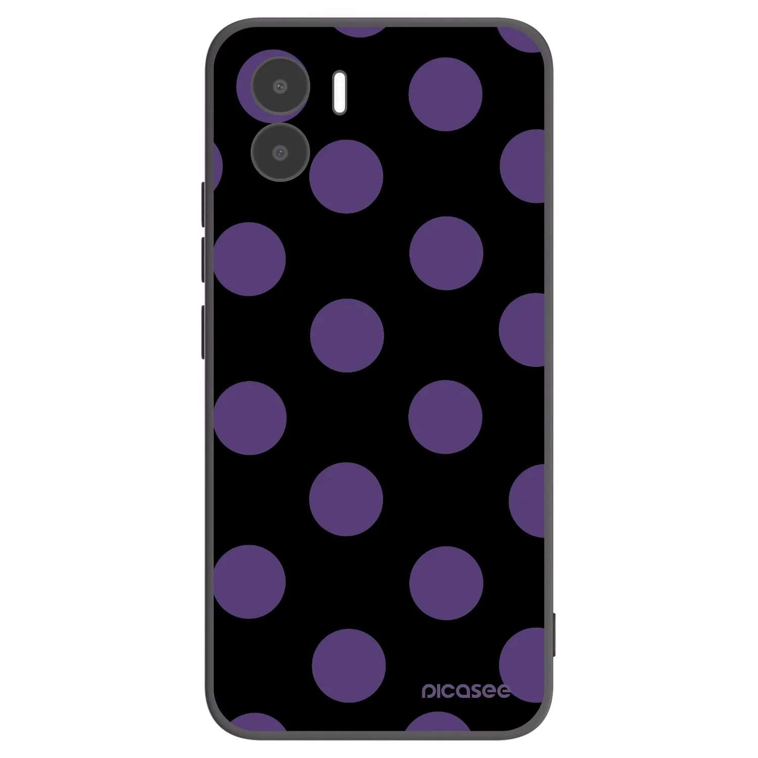 Picasee silikonowe czarne etui na Xiaomi Redmi A1 - Big flickers