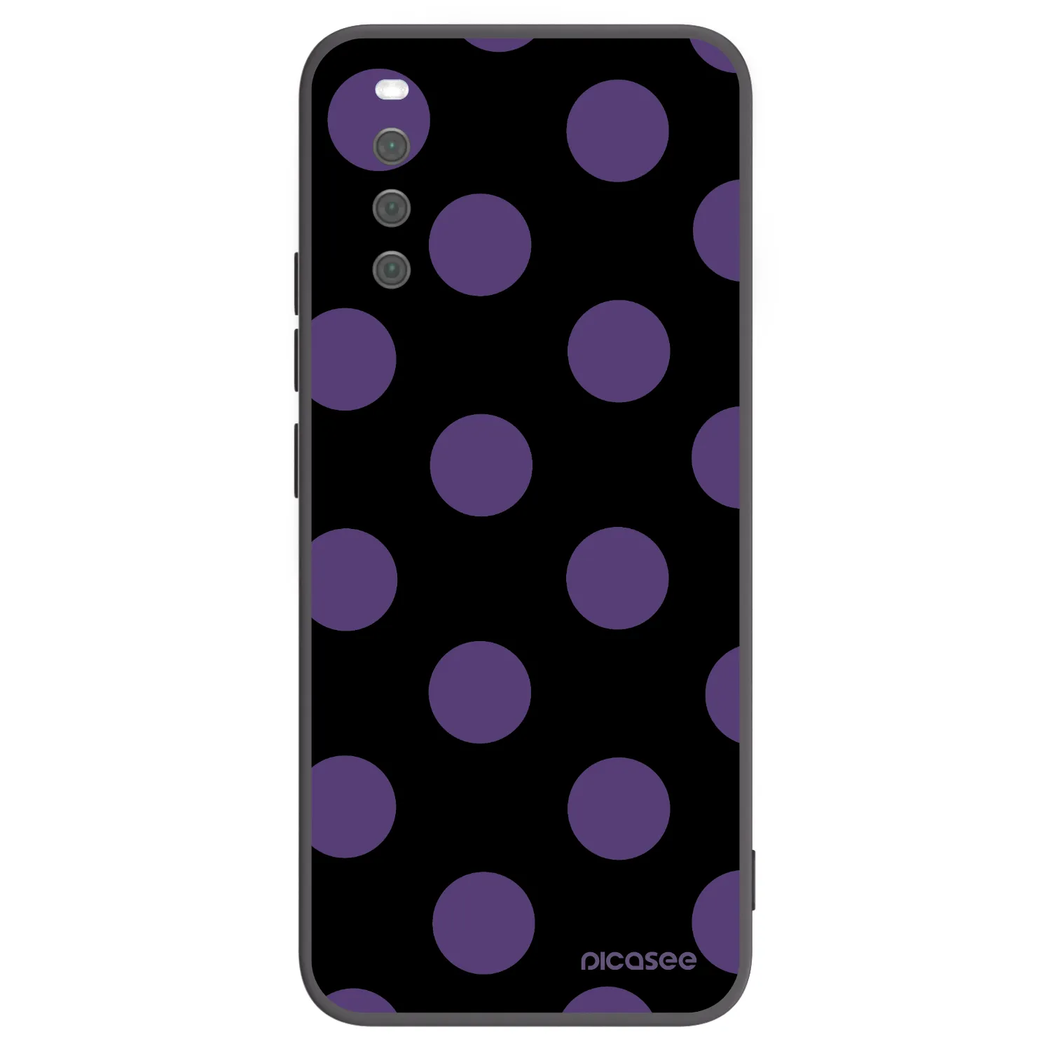 Picasee silikonowe czarne etui na Sony Xperia 10 III - Big flickers