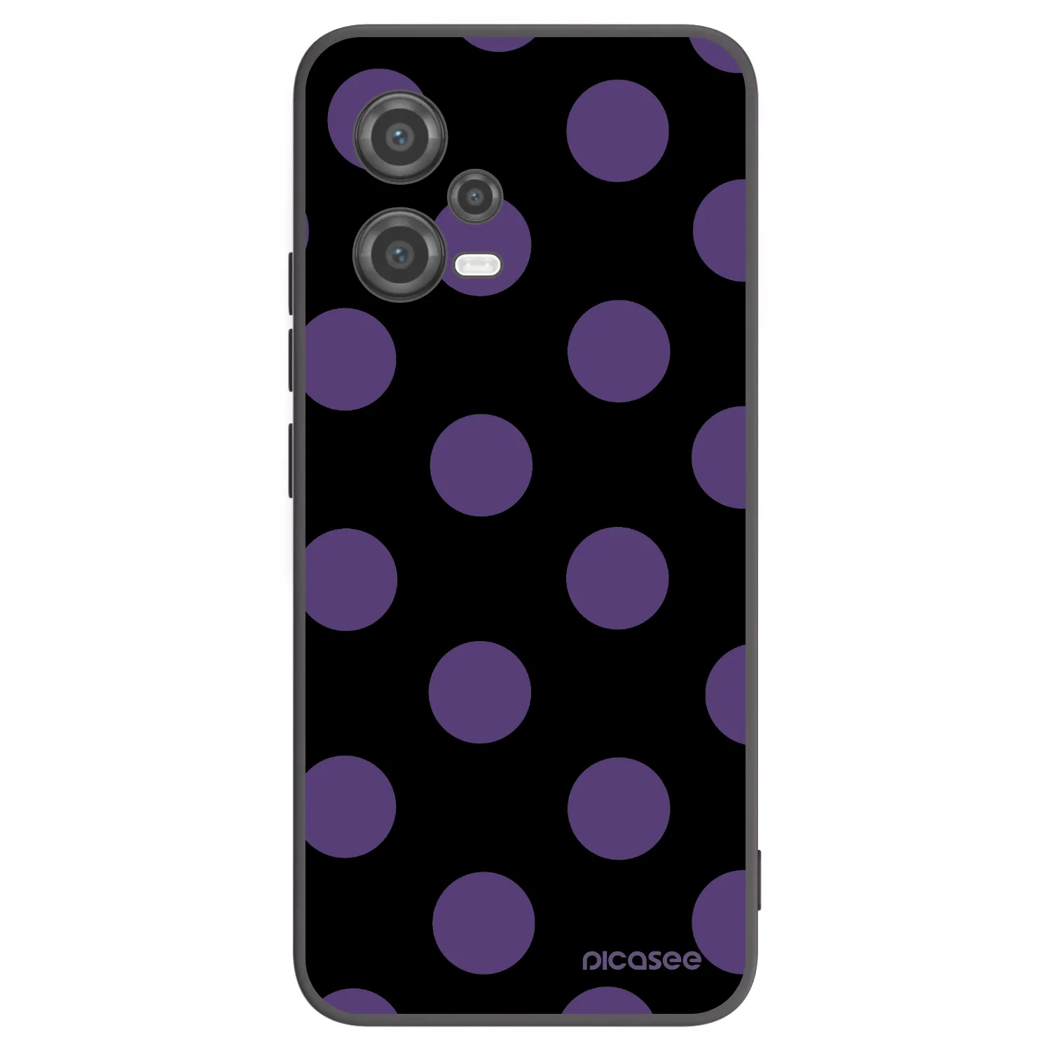 Picasee silikonowe czarne etui na Xiaomi Poco X5 - Big flickers