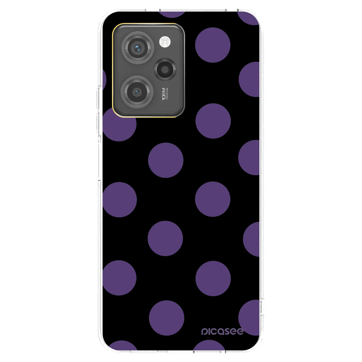 Picasee silikonowe czarne etui na Xiaomi Poco X5 Pro - Big flickers