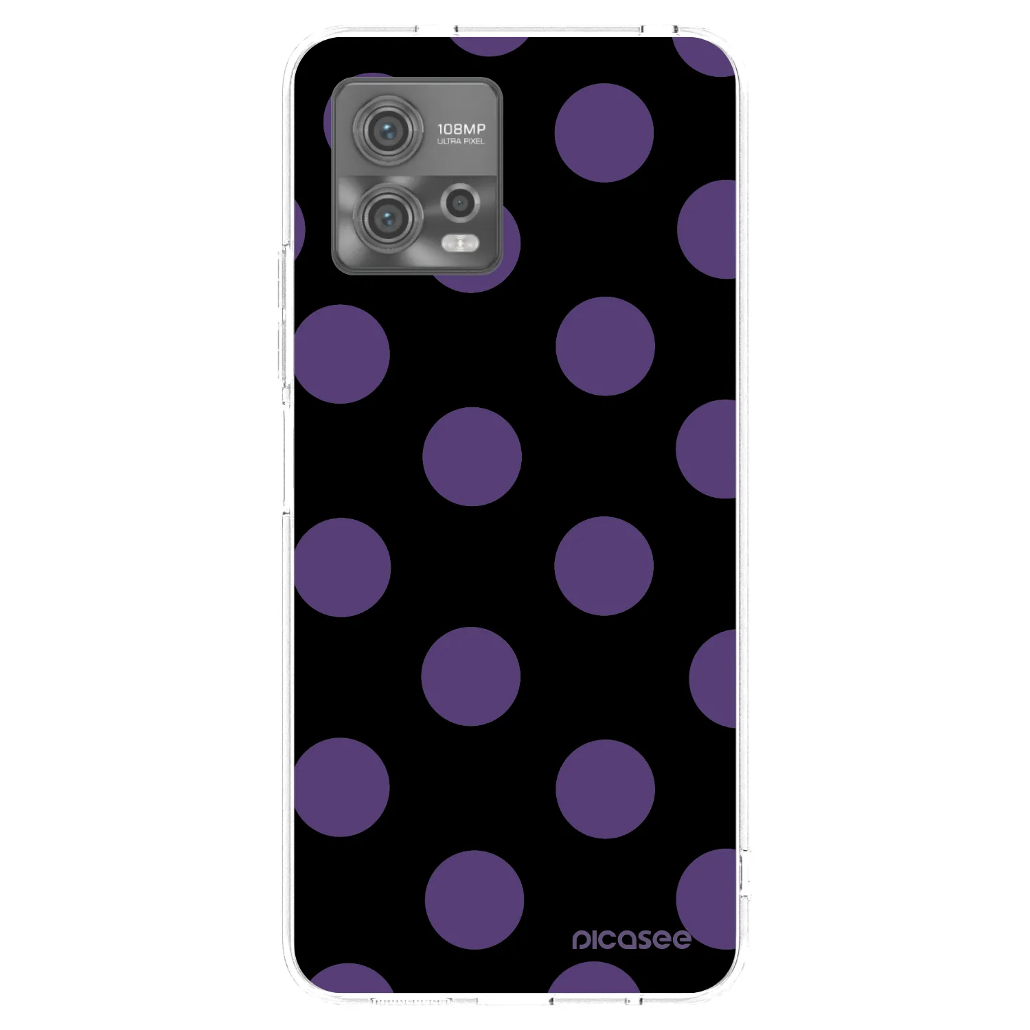 Picasee silikonowe przeźroczyste etui na Motorola Moto G72 - Big flickers