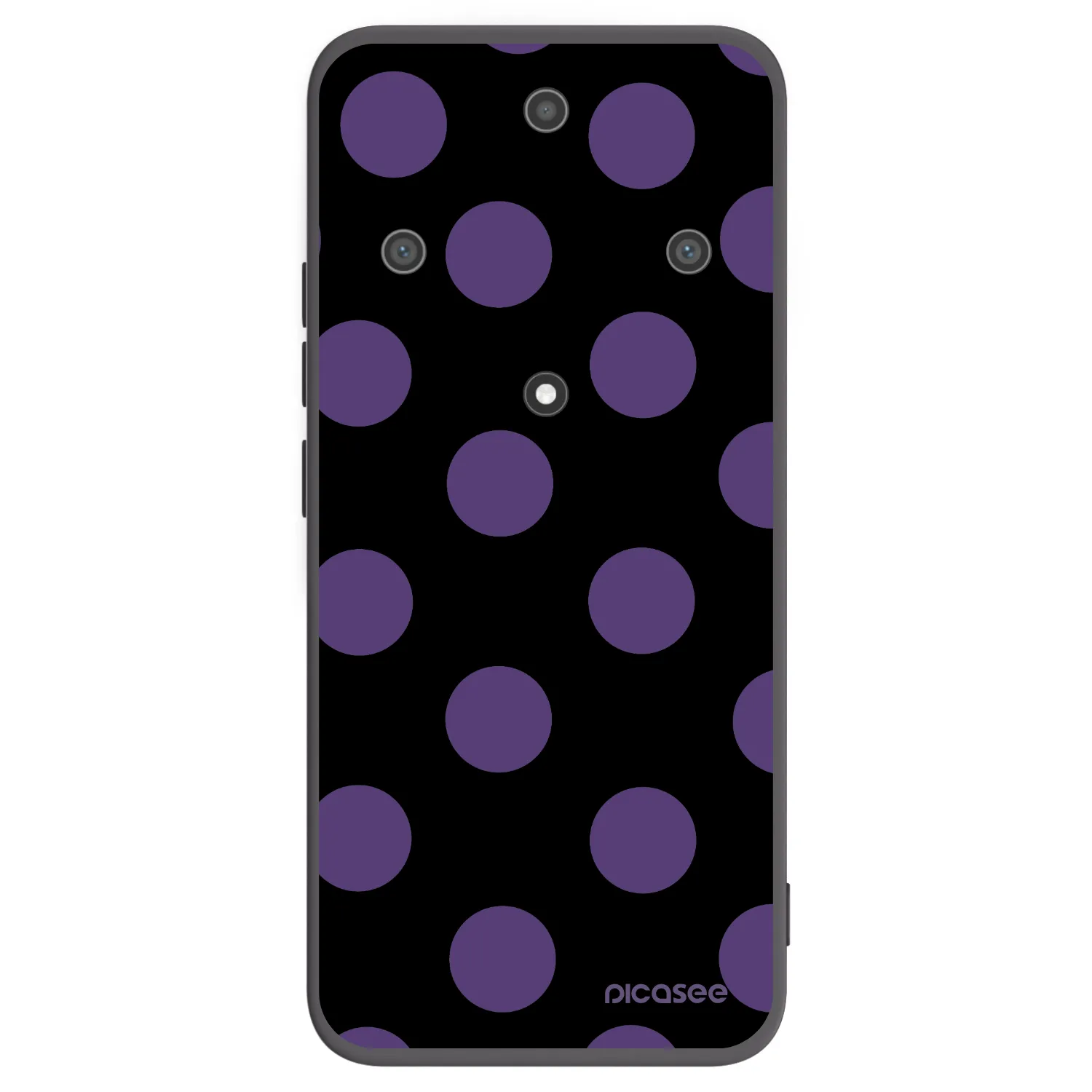 Picasee silikonowe czarne etui na Honor Magic5 Lite 5G - Big flickers