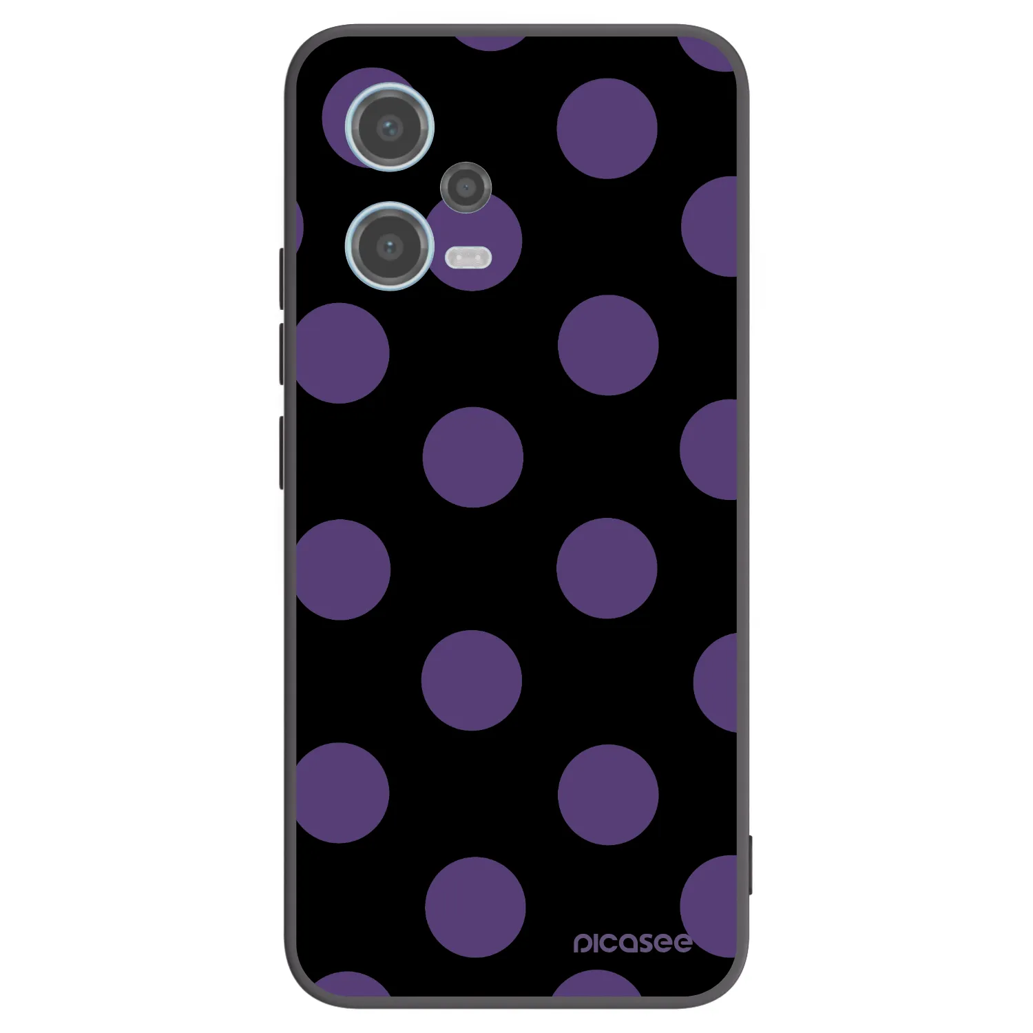 Picasee silikonowe czarne etui na Xiaomi Redmi Note 12 5G - Big flickers