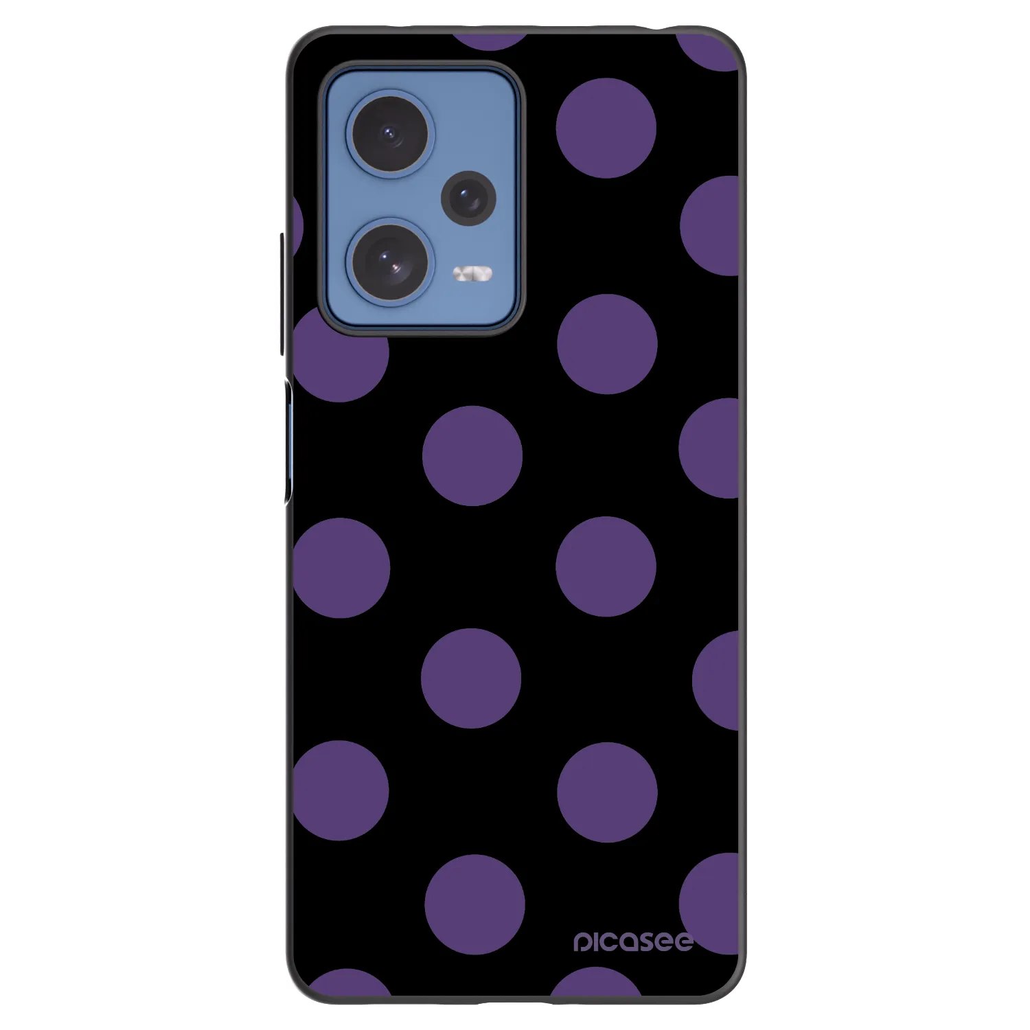 Picasee silikonowe czarne etui na Xiaomi Redmi Note 12 Pro 5G - Big flickers