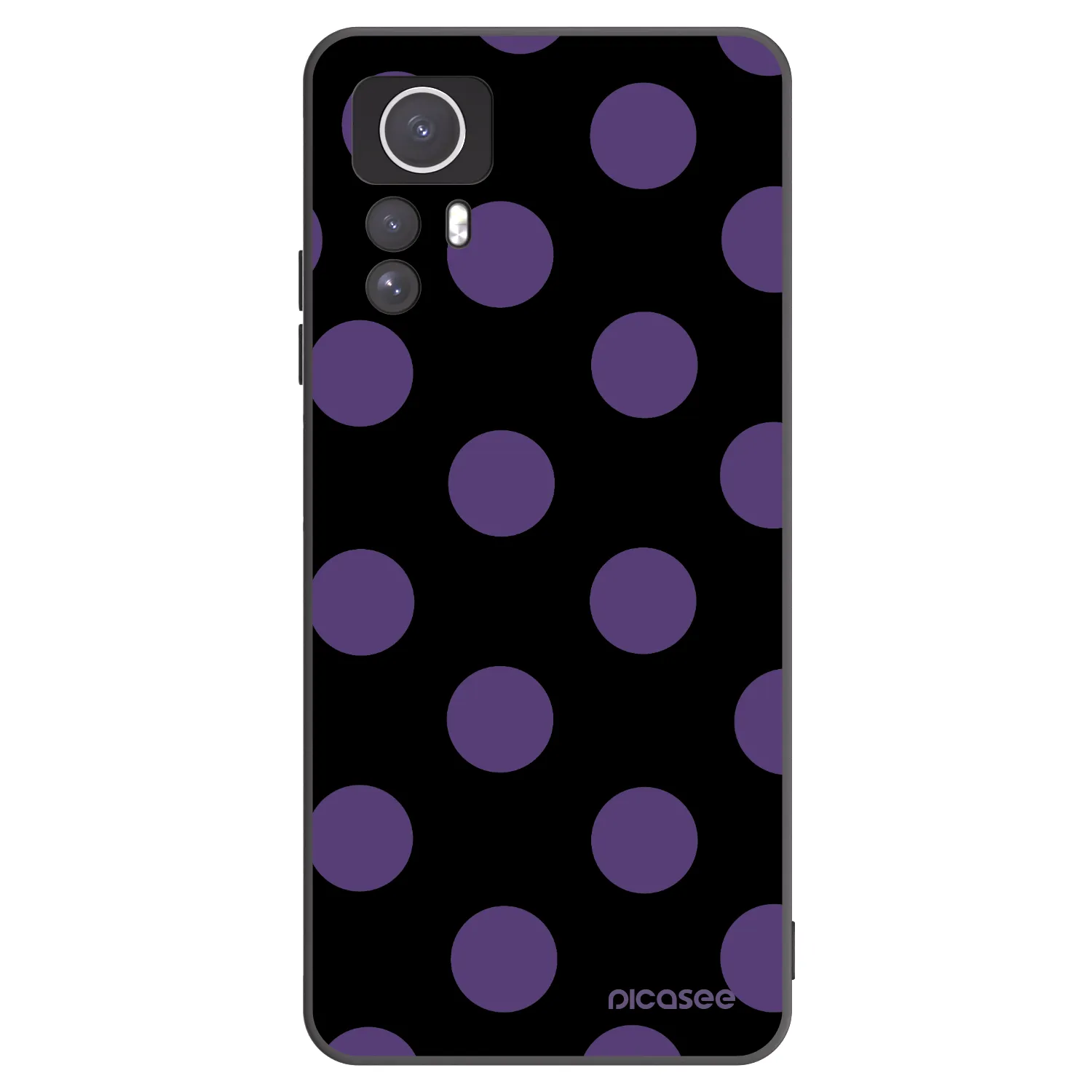 Picasee silikonowe czarne etui na Xiaomi Redmi Note 12S - Big flickers